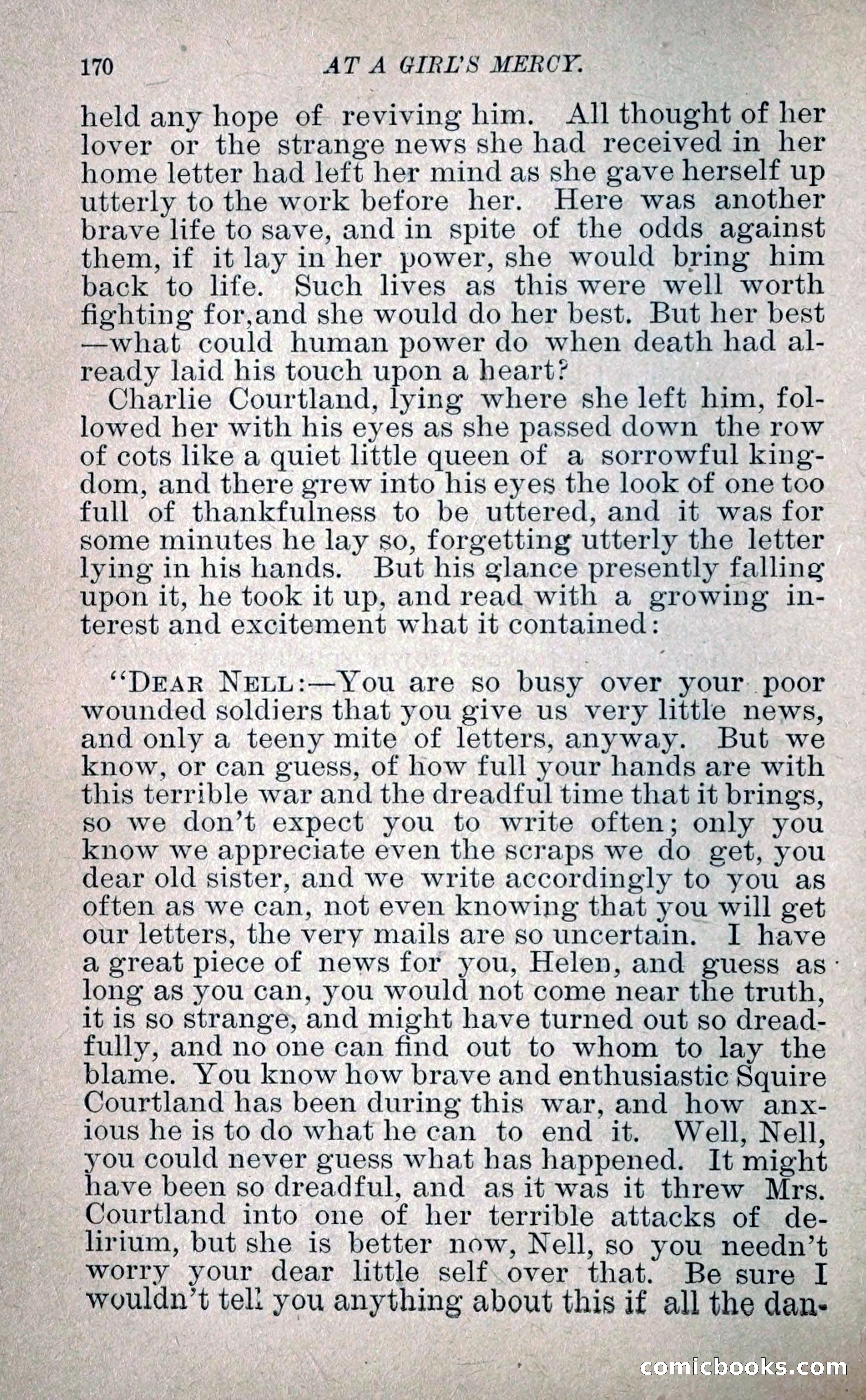 At a Girl's Mercy, or, The Fortunes of War — page 181 of 253