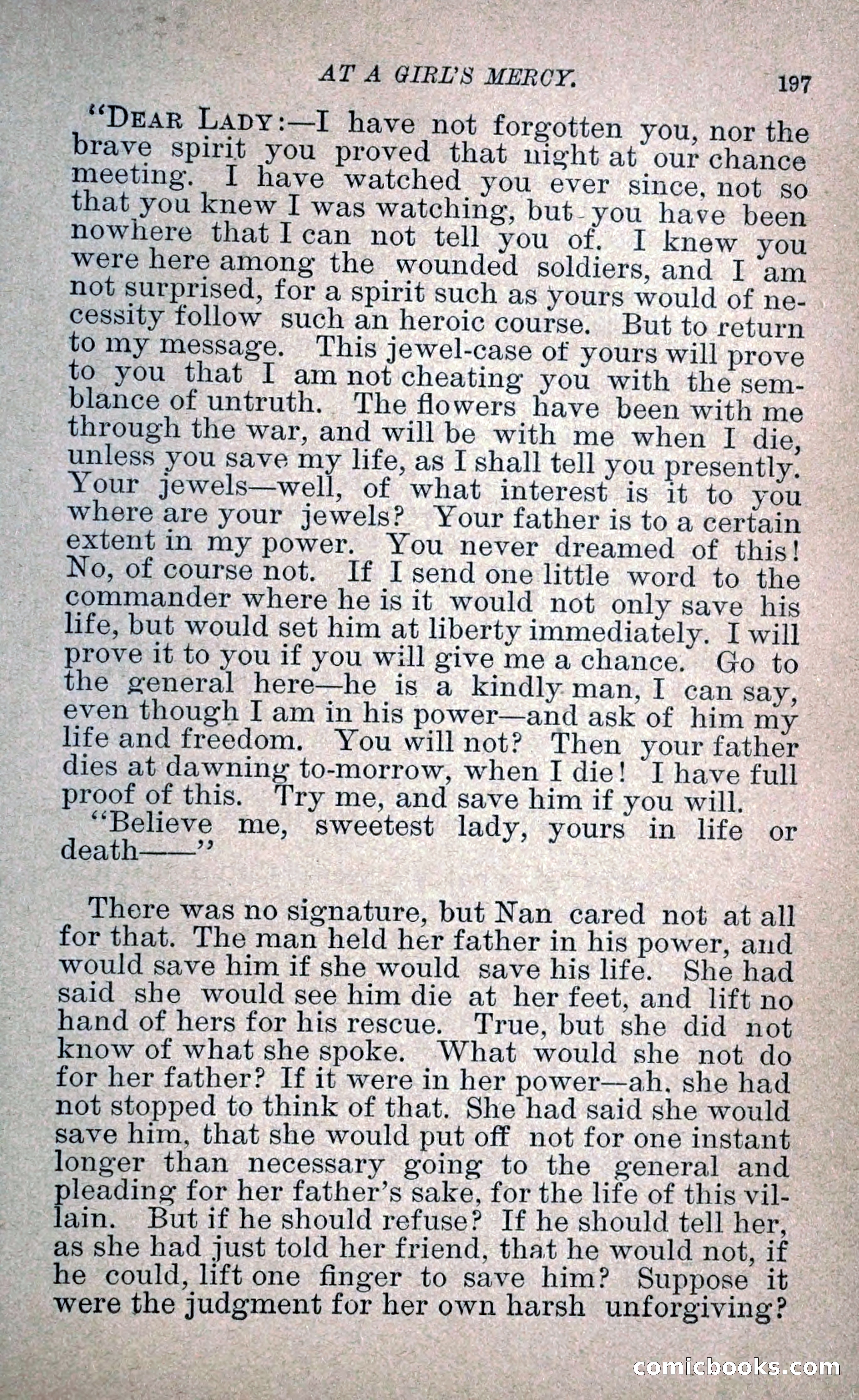 At a Girl's Mercy, or, The Fortunes of War — page 208 of 253