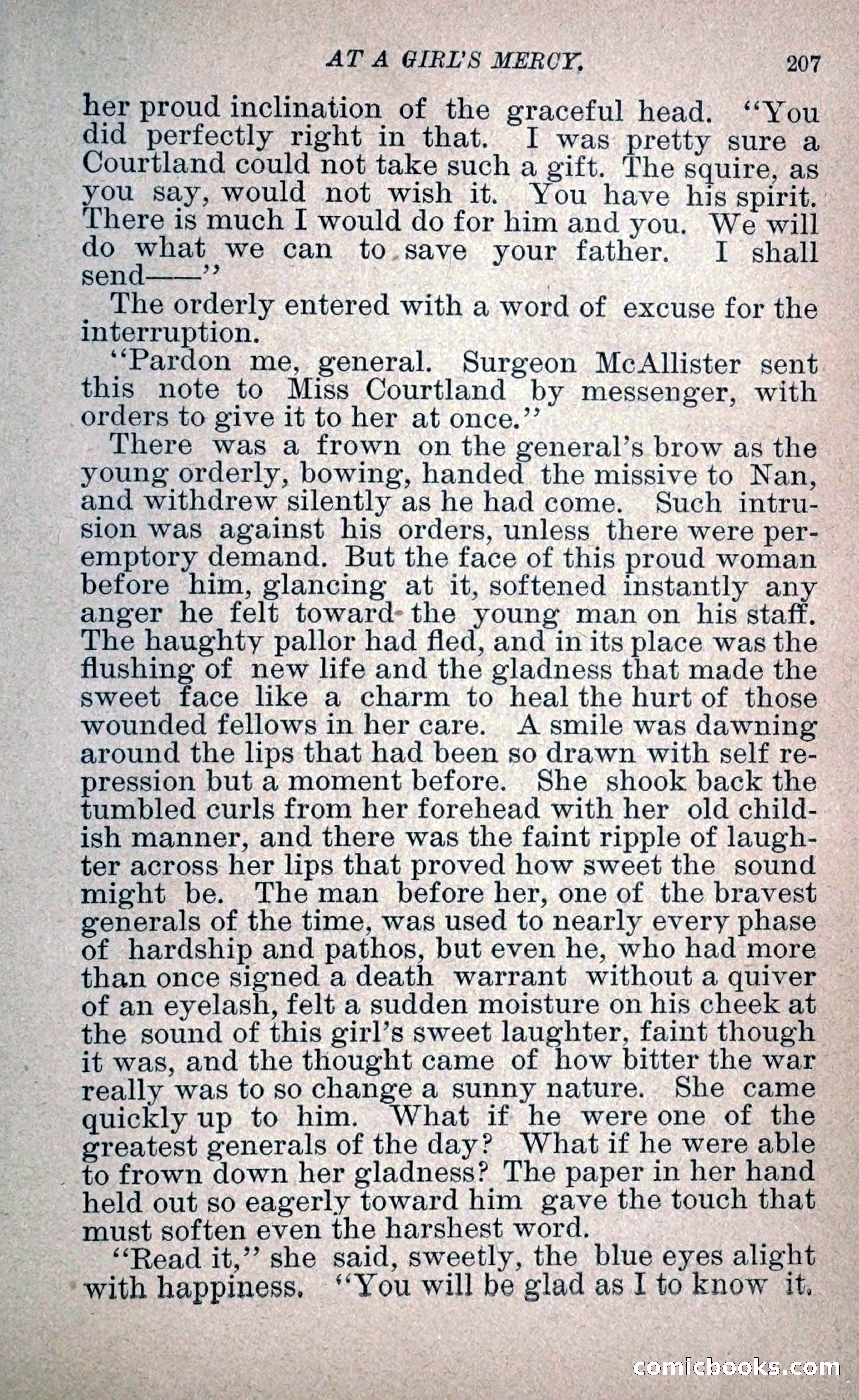 At a Girl's Mercy, or, The Fortunes of War — page 218 of 253