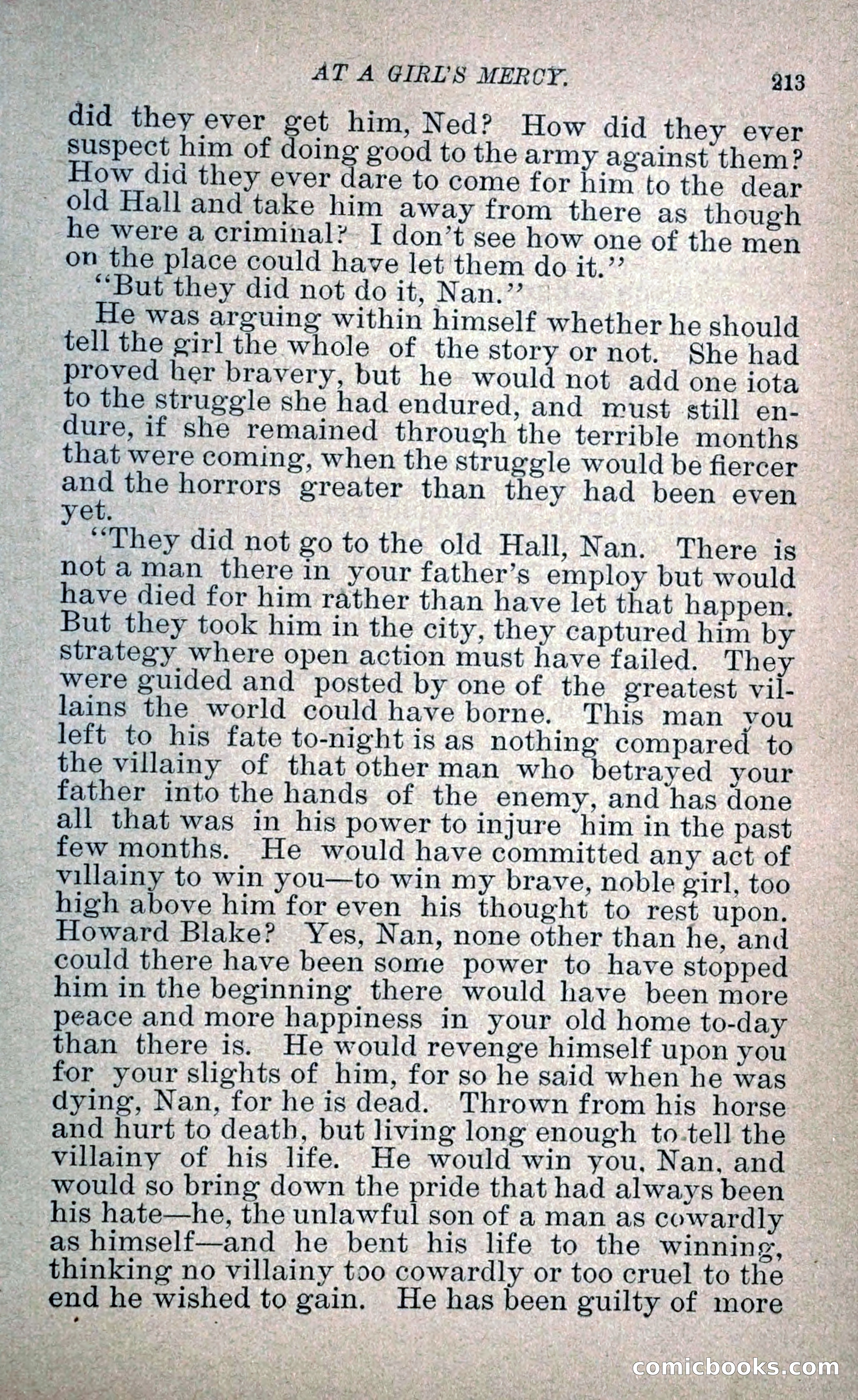 At a Girl's Mercy, or, The Fortunes of War — page 224 of 253