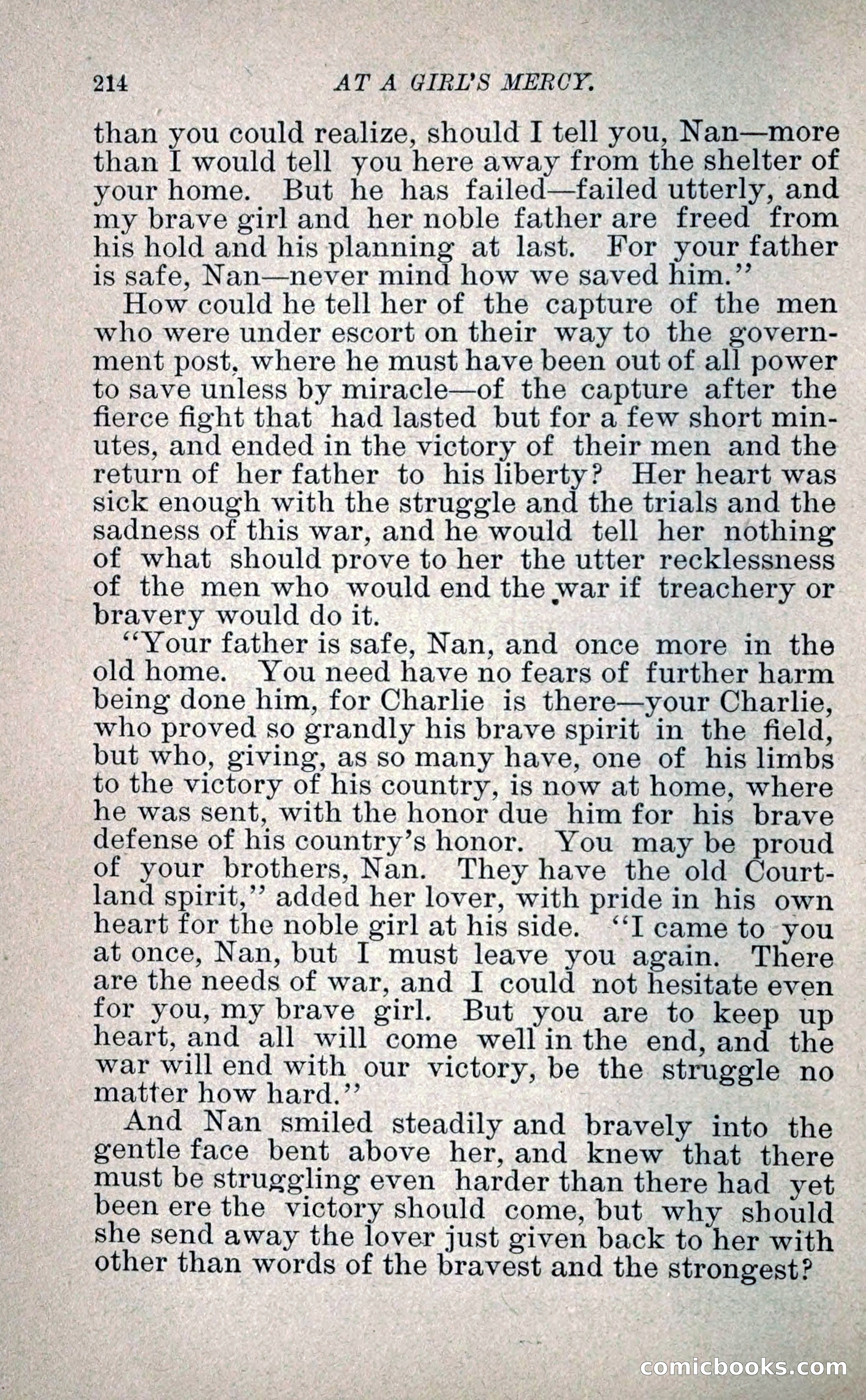 At a Girl's Mercy, or, The Fortunes of War — page 225 of 253