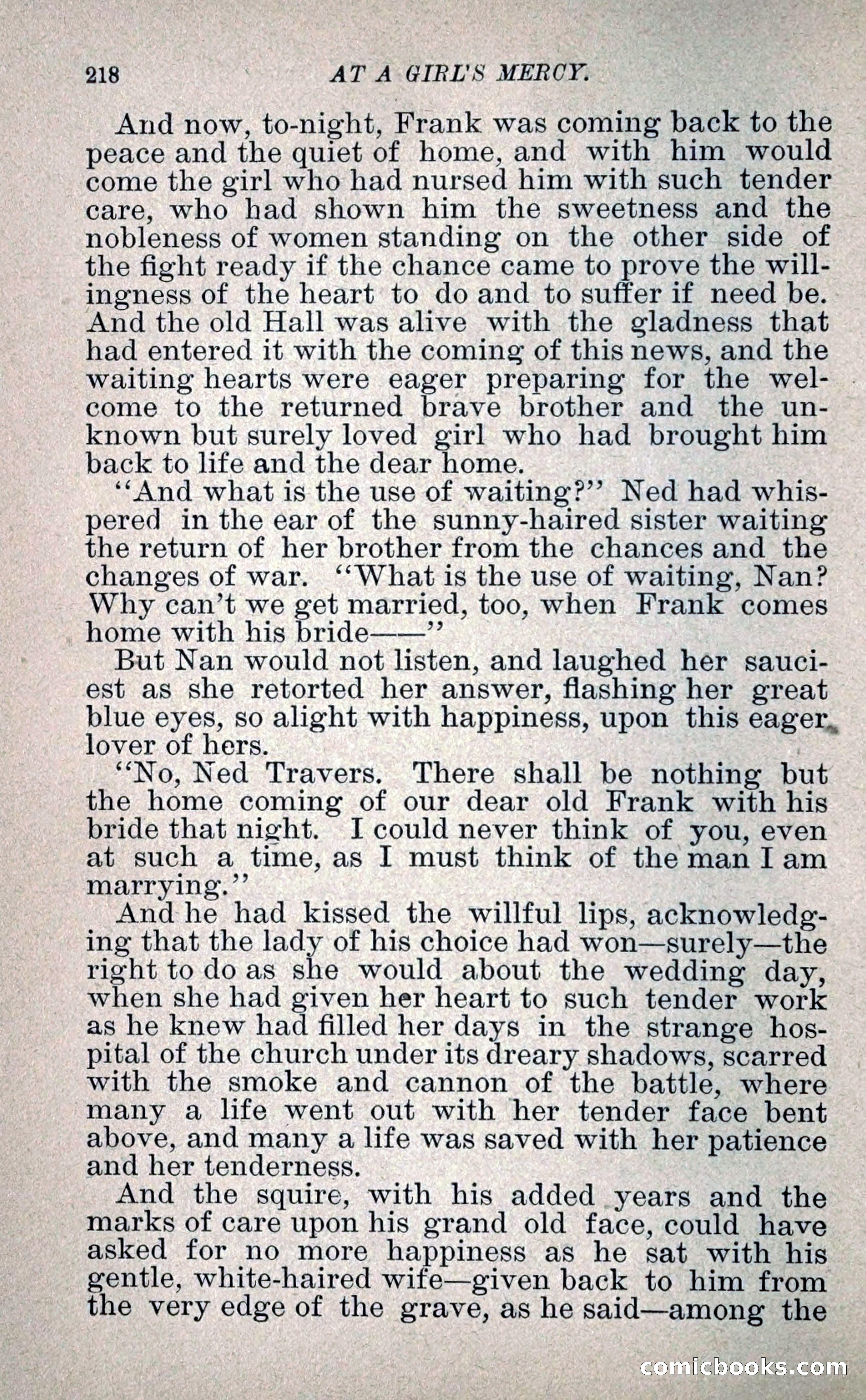 At a Girl's Mercy, or, The Fortunes of War — page 229 of 253