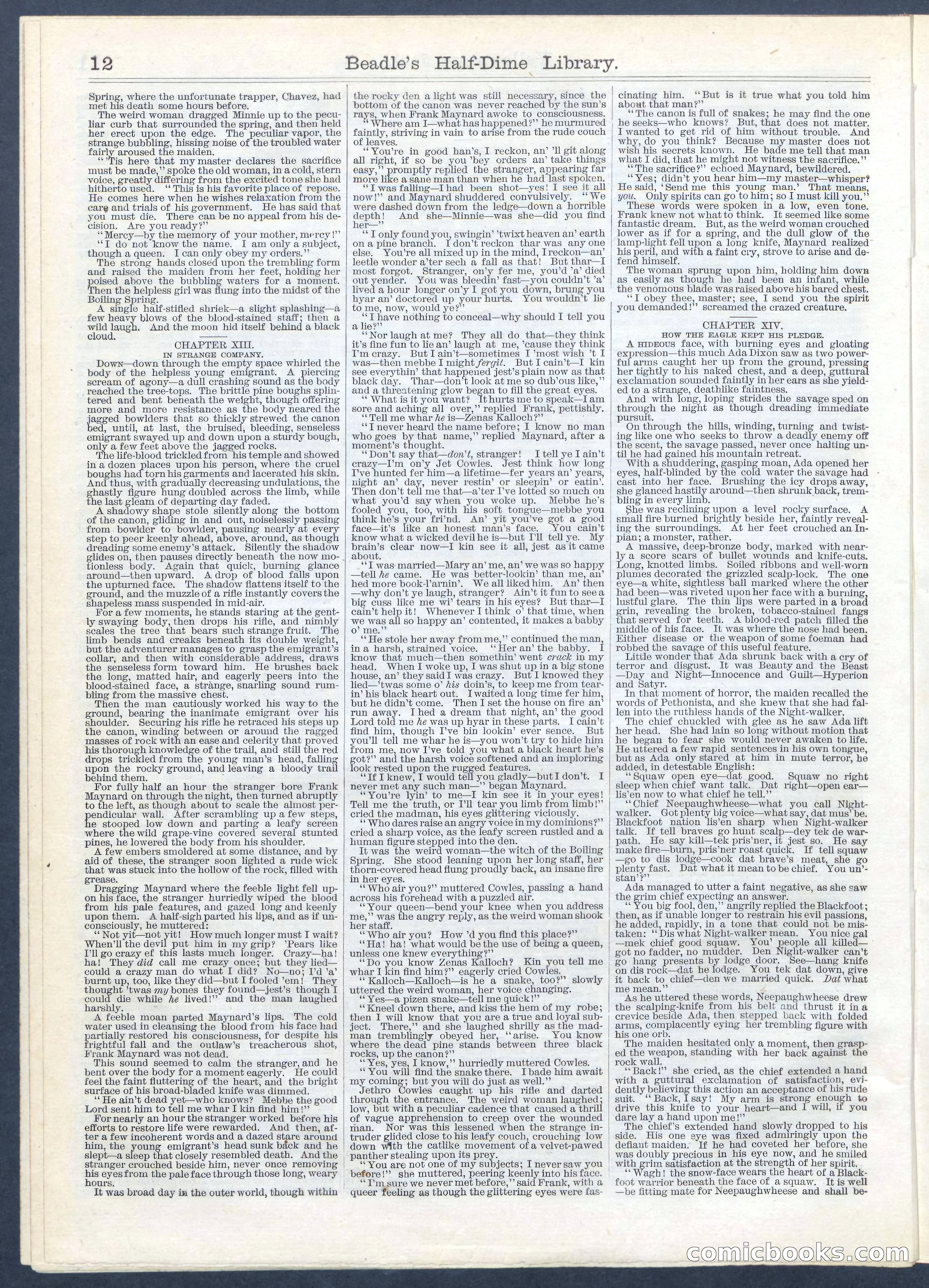 Beadle's Half Dime Library — page 12 of 16