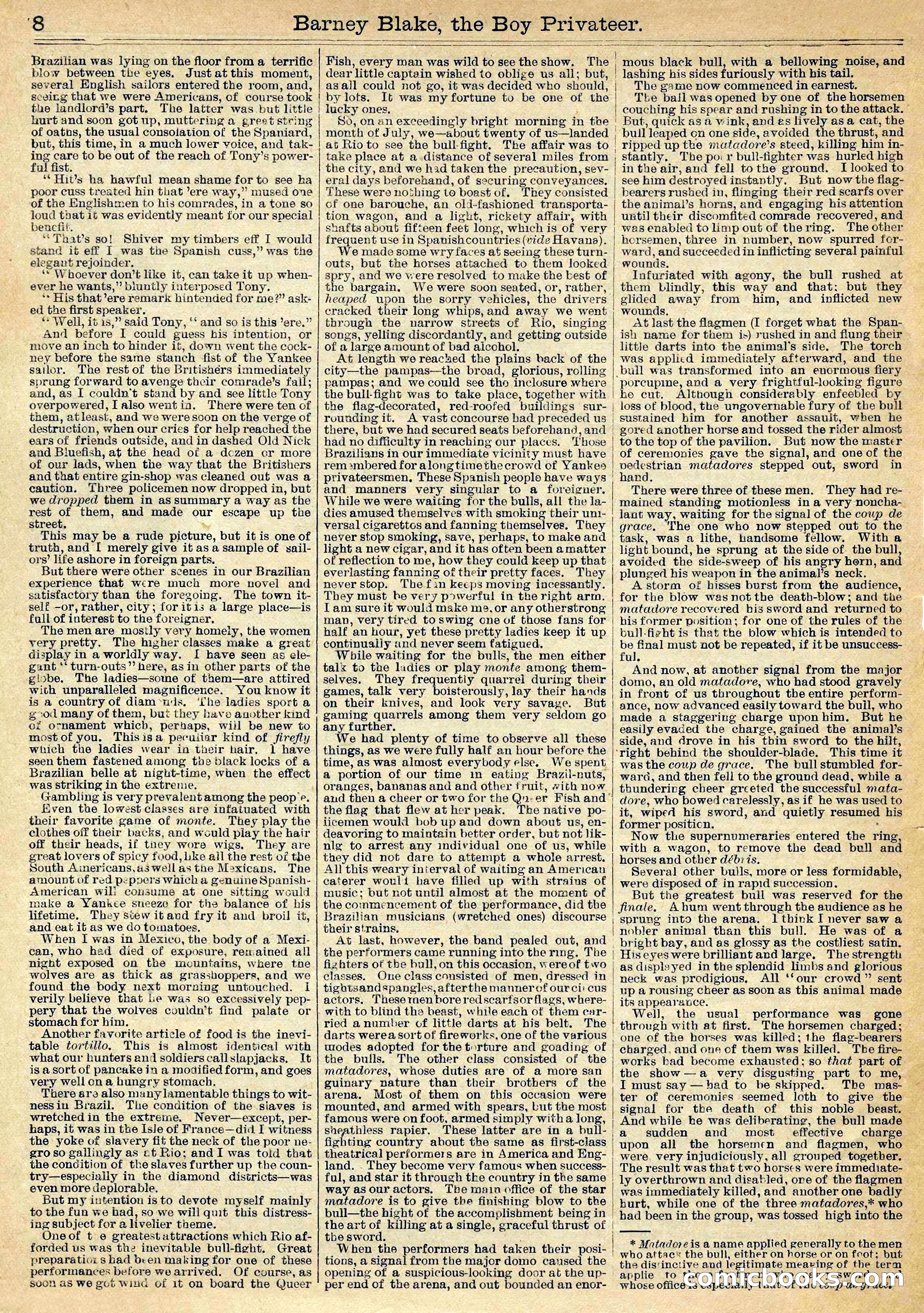 Beadle's Half Dime Library: Barney Blake, the Boy Privateer — page 8 of 16
