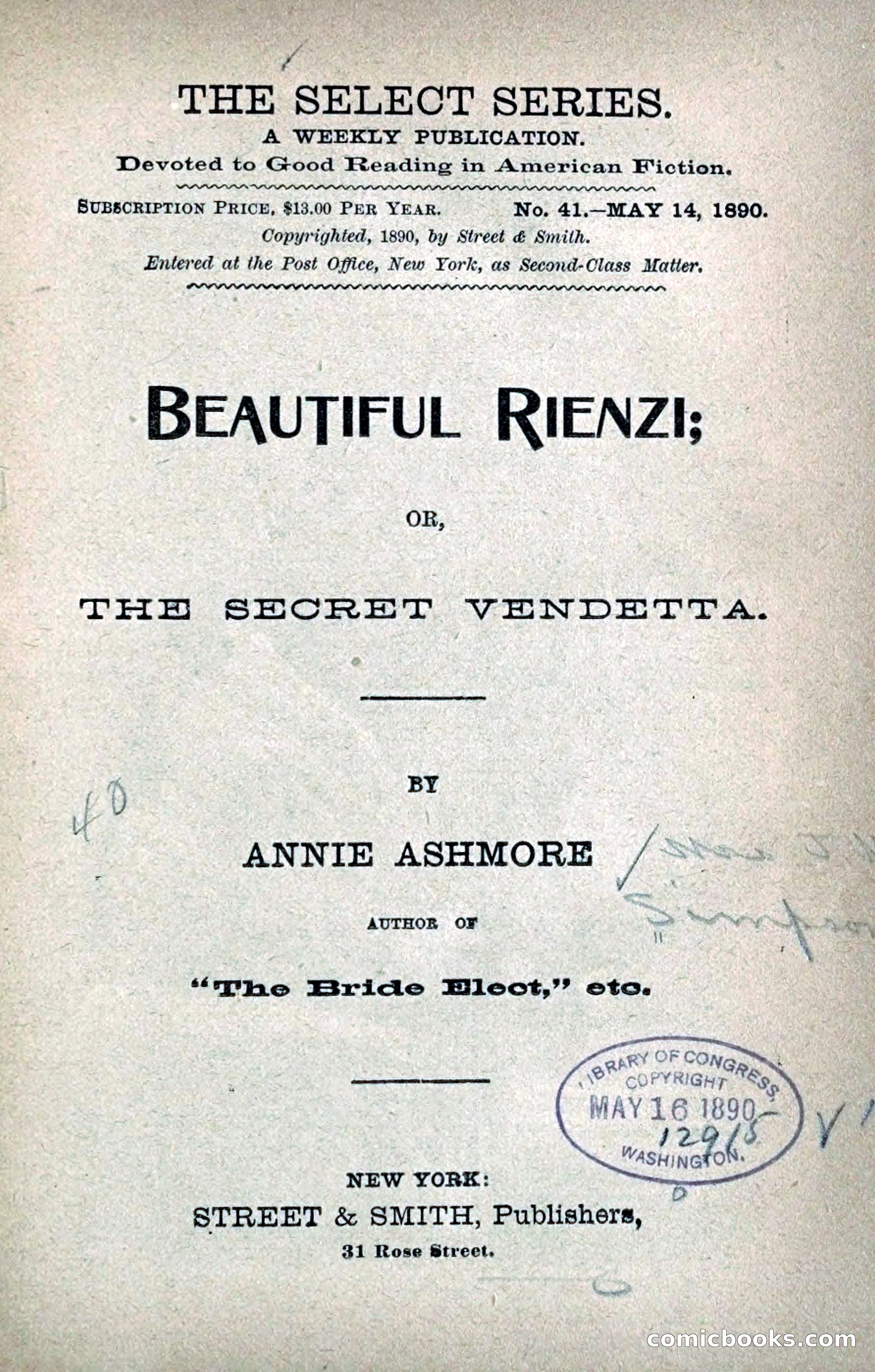 Beautiful Rienzi; or, The Secret Vendetta — page 10 of 299