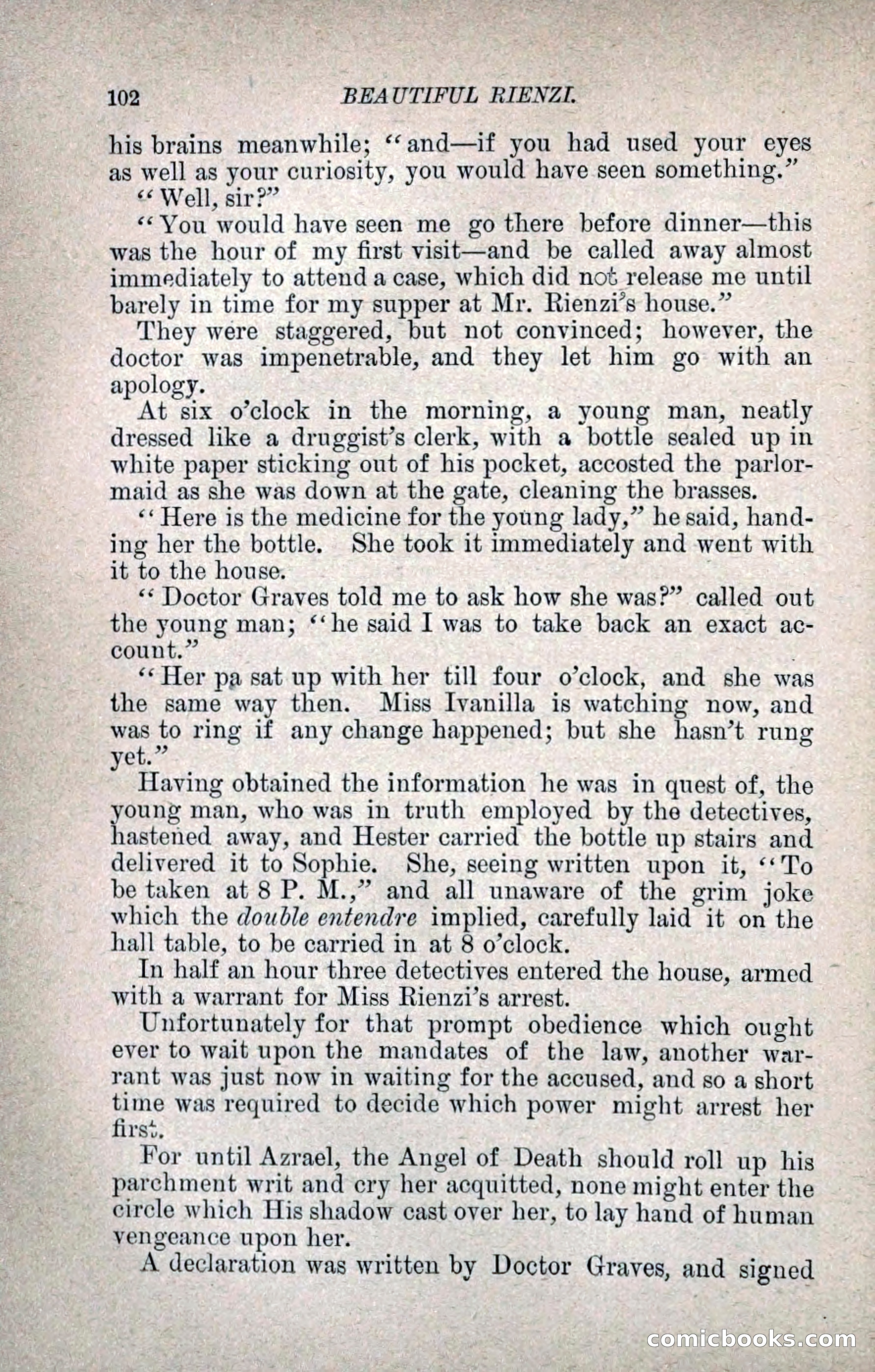 Beautiful Rienzi; or, The Secret Vendetta — page 109 of 299