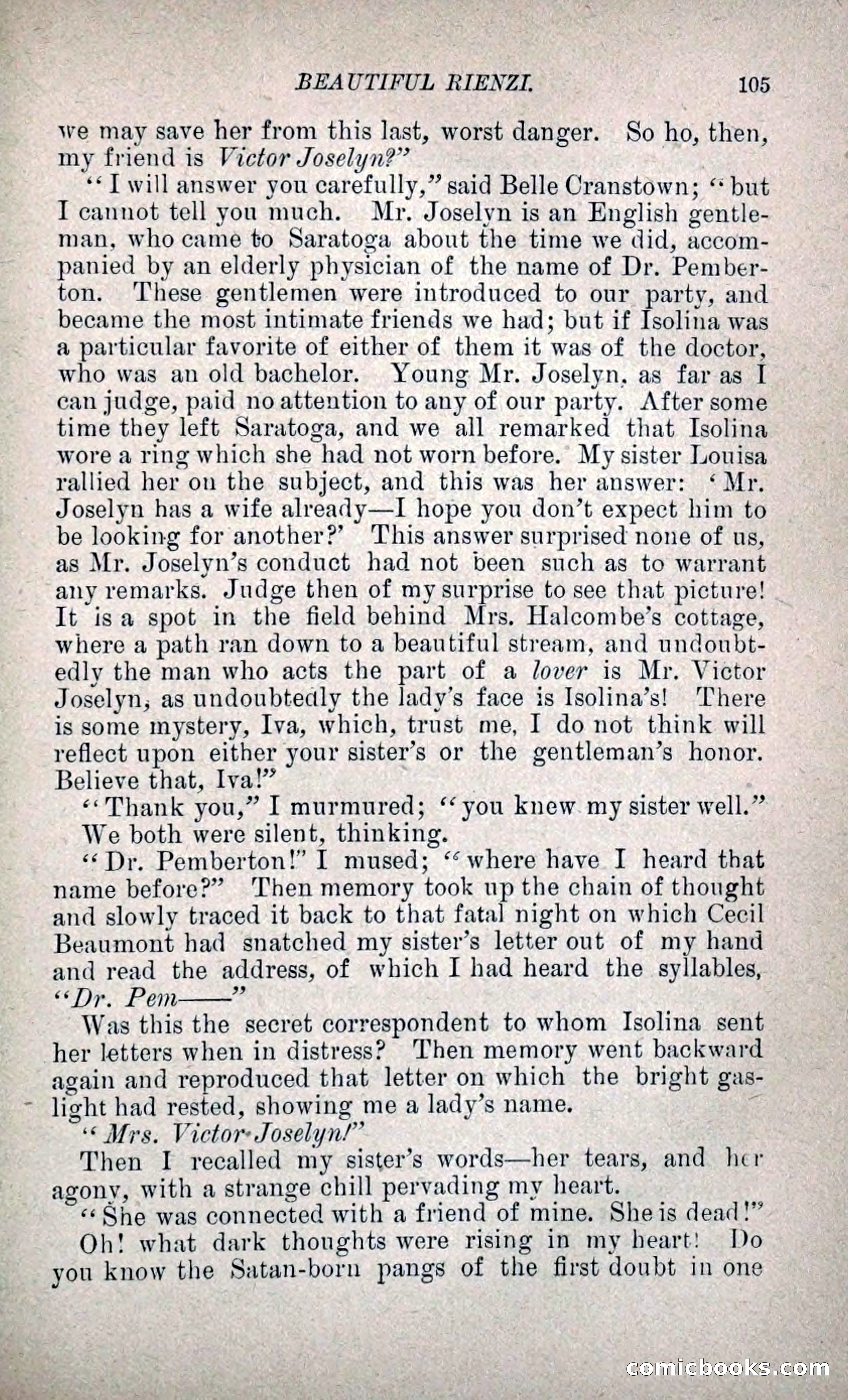 Beautiful Rienzi; or, The Secret Vendetta — page 112 of 299