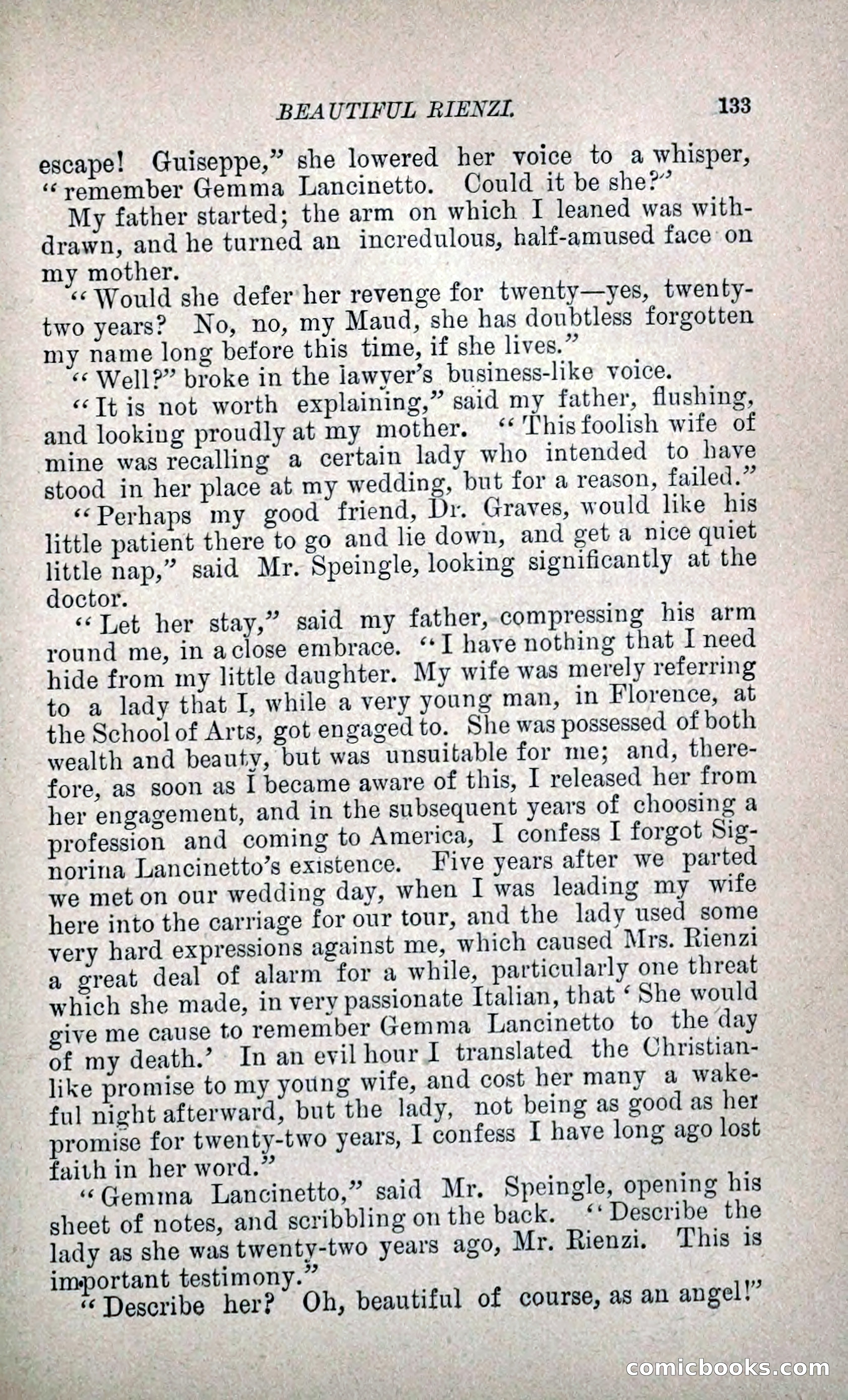 Beautiful Rienzi; or, The Secret Vendetta — page 140 of 299