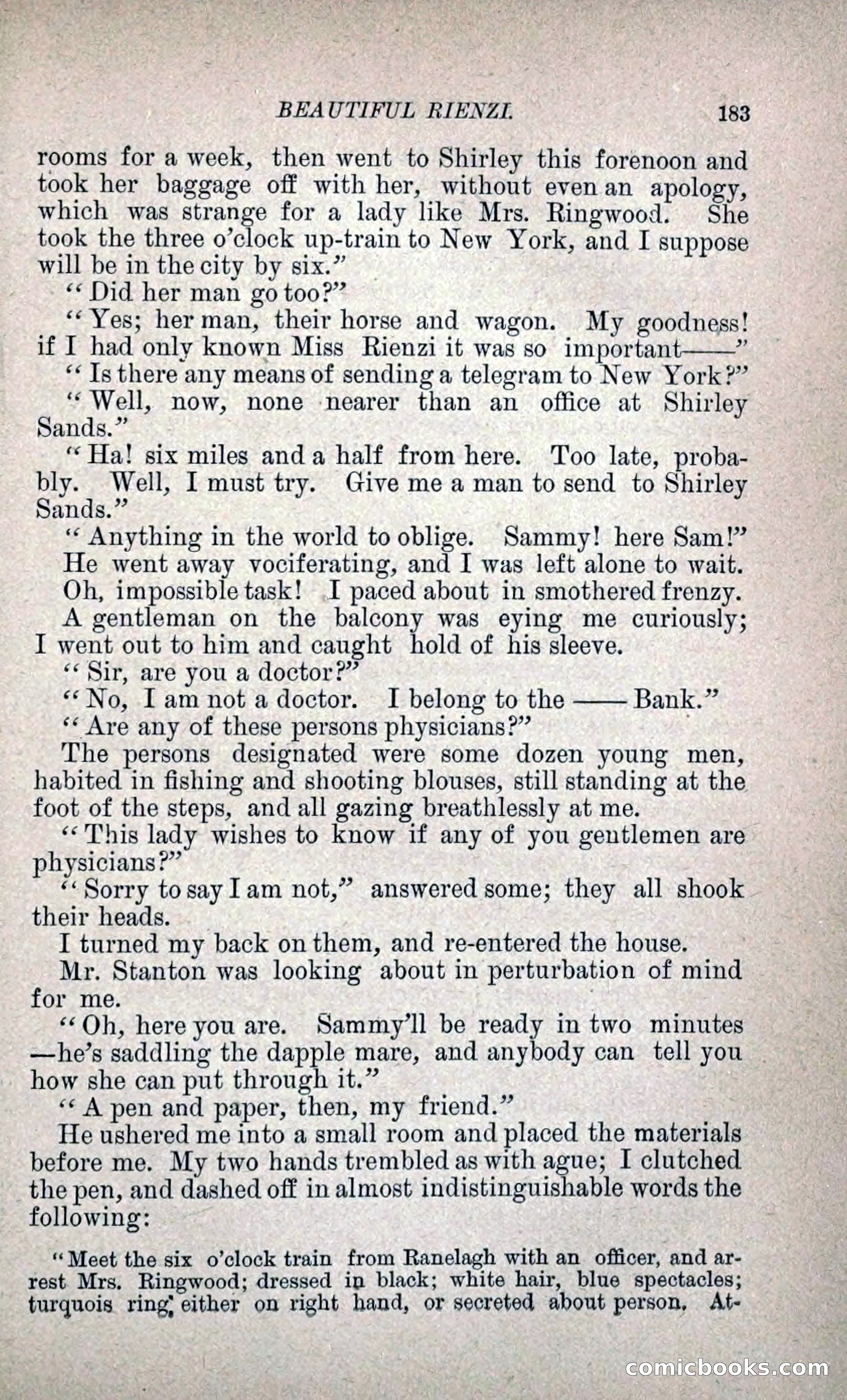 Beautiful Rienzi; or, The Secret Vendetta — page 190 of 299