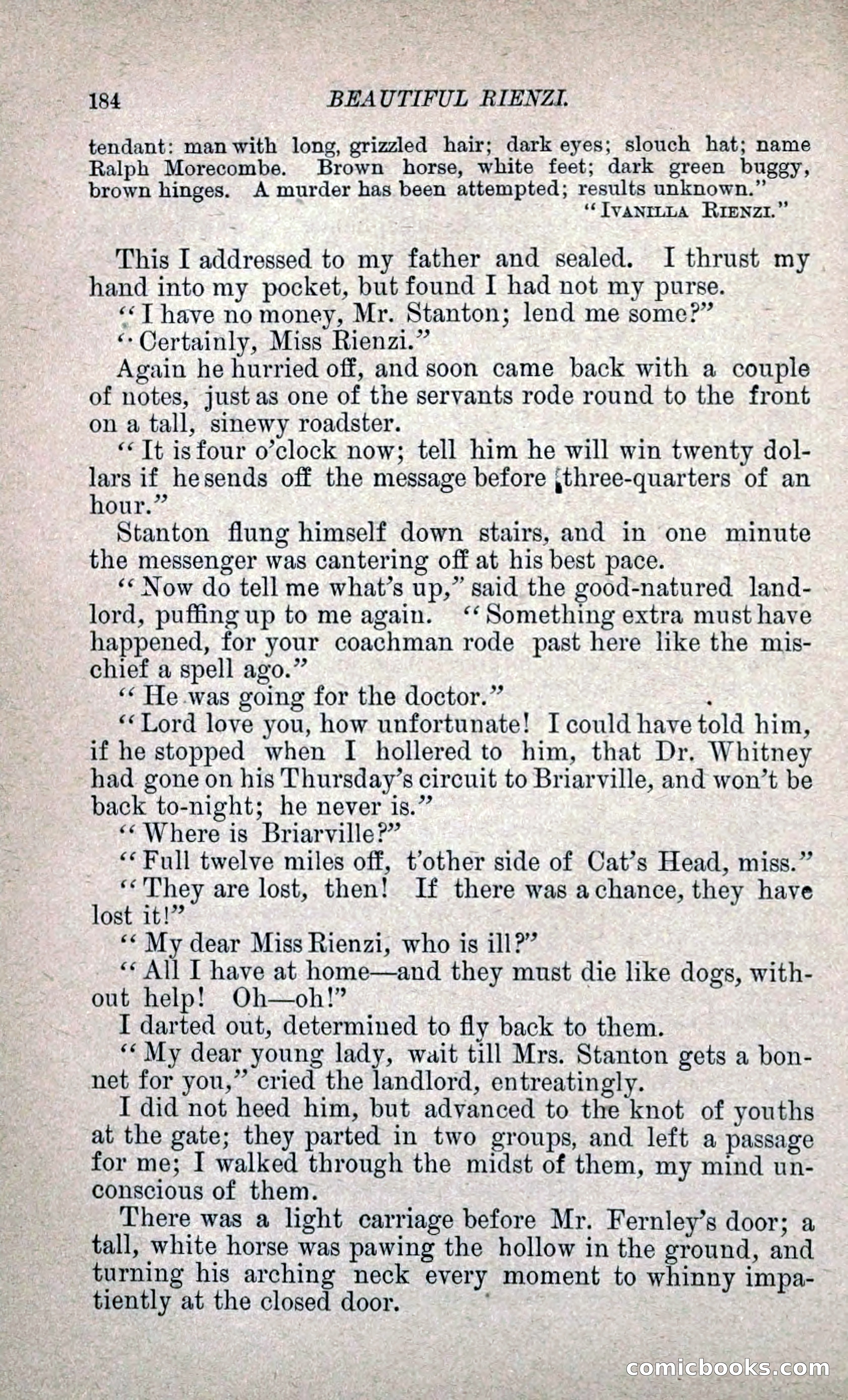 Beautiful Rienzi; or, The Secret Vendetta — page 191 of 299