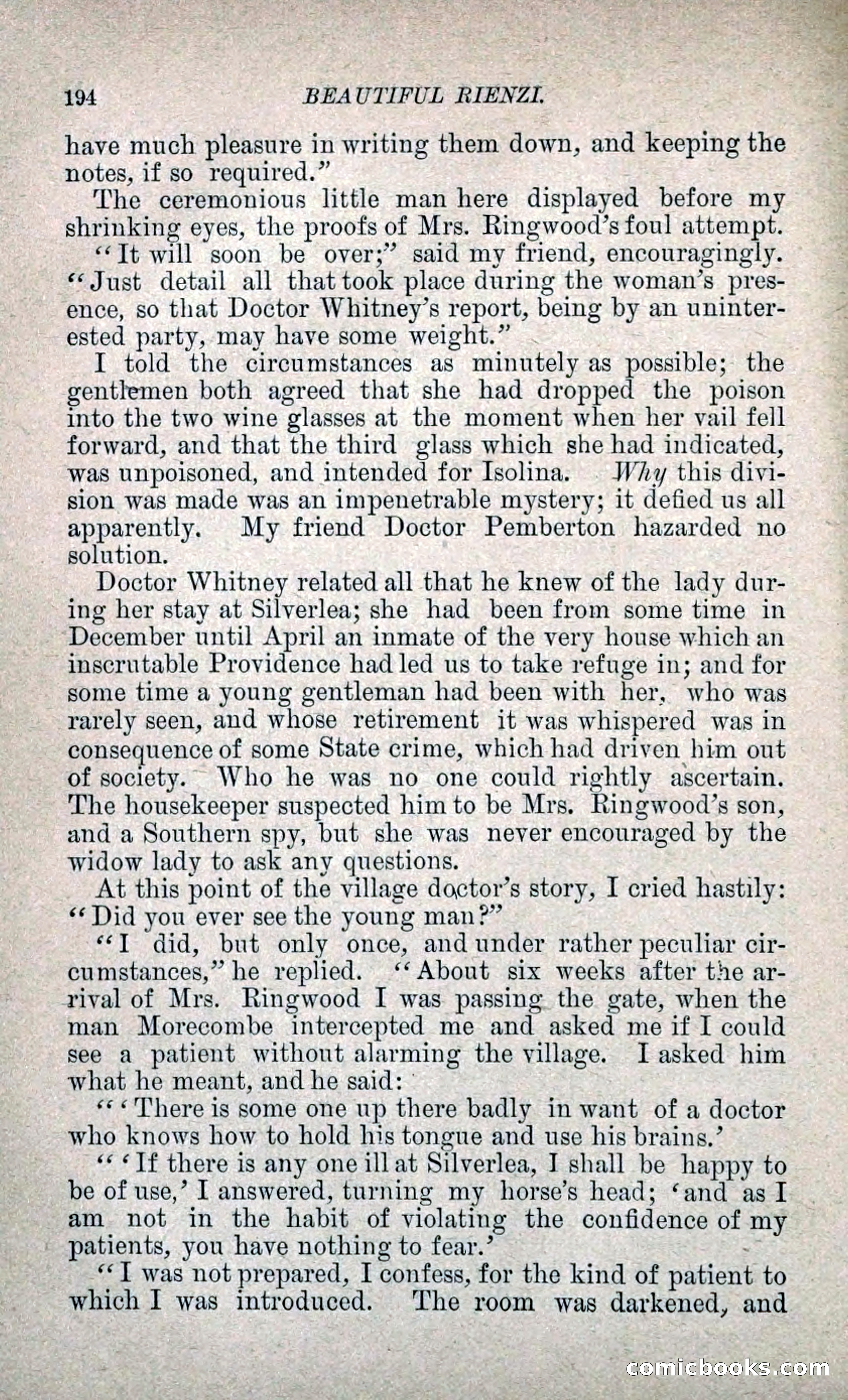 Beautiful Rienzi; or, The Secret Vendetta — page 201 of 299