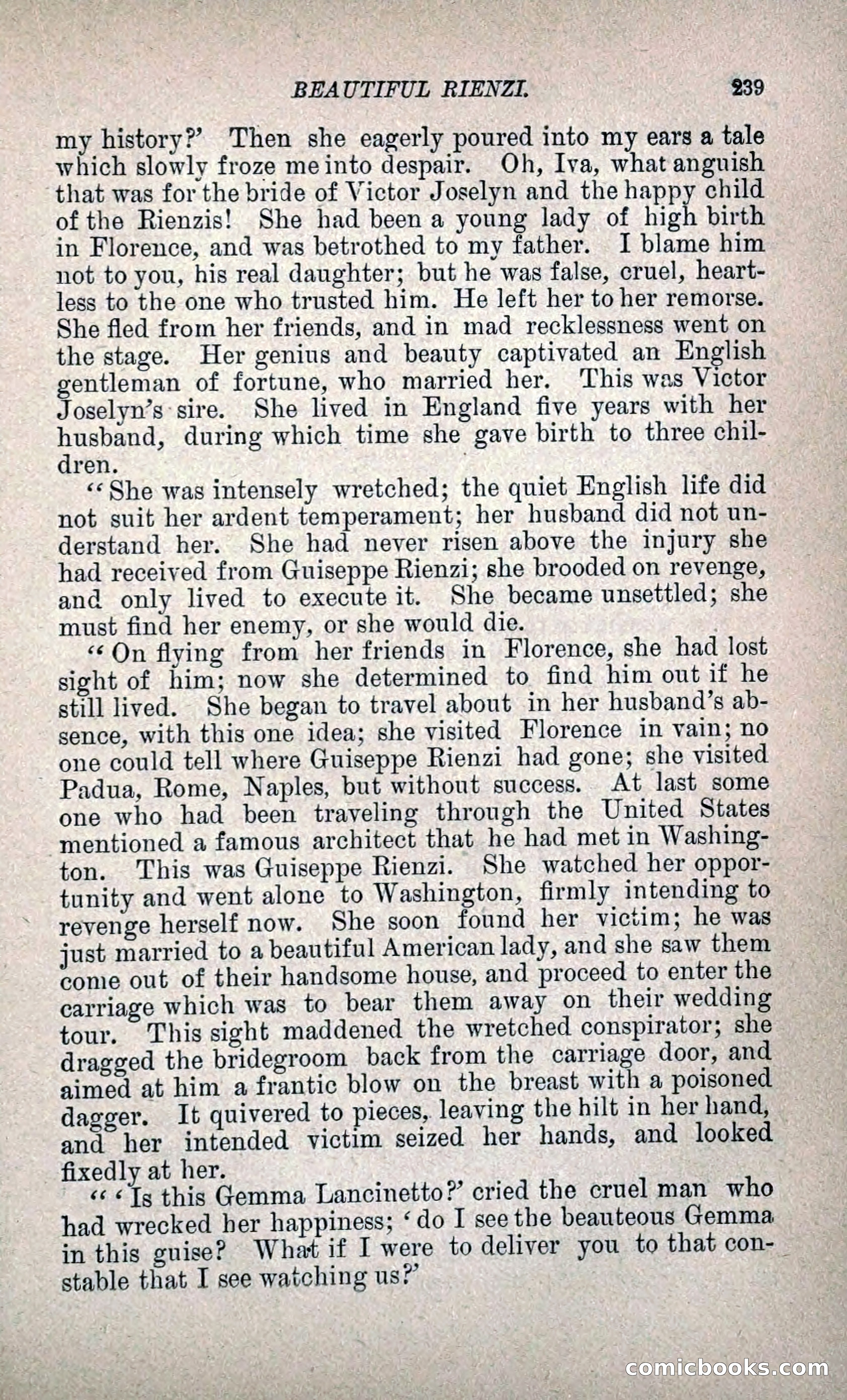 Beautiful Rienzi; or, The Secret Vendetta — page 246 of 299