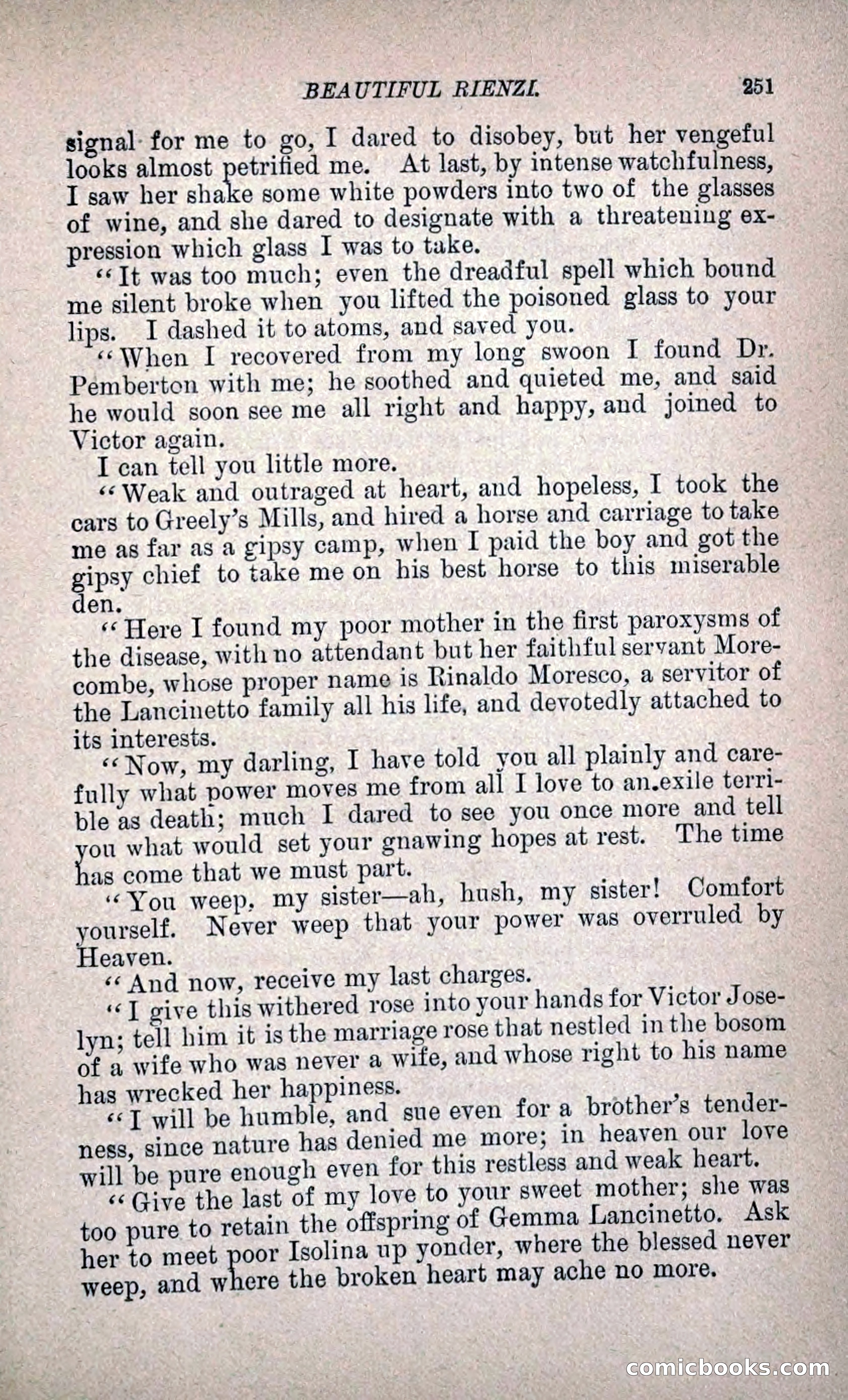 Beautiful Rienzi; or, The Secret Vendetta — page 258 of 299