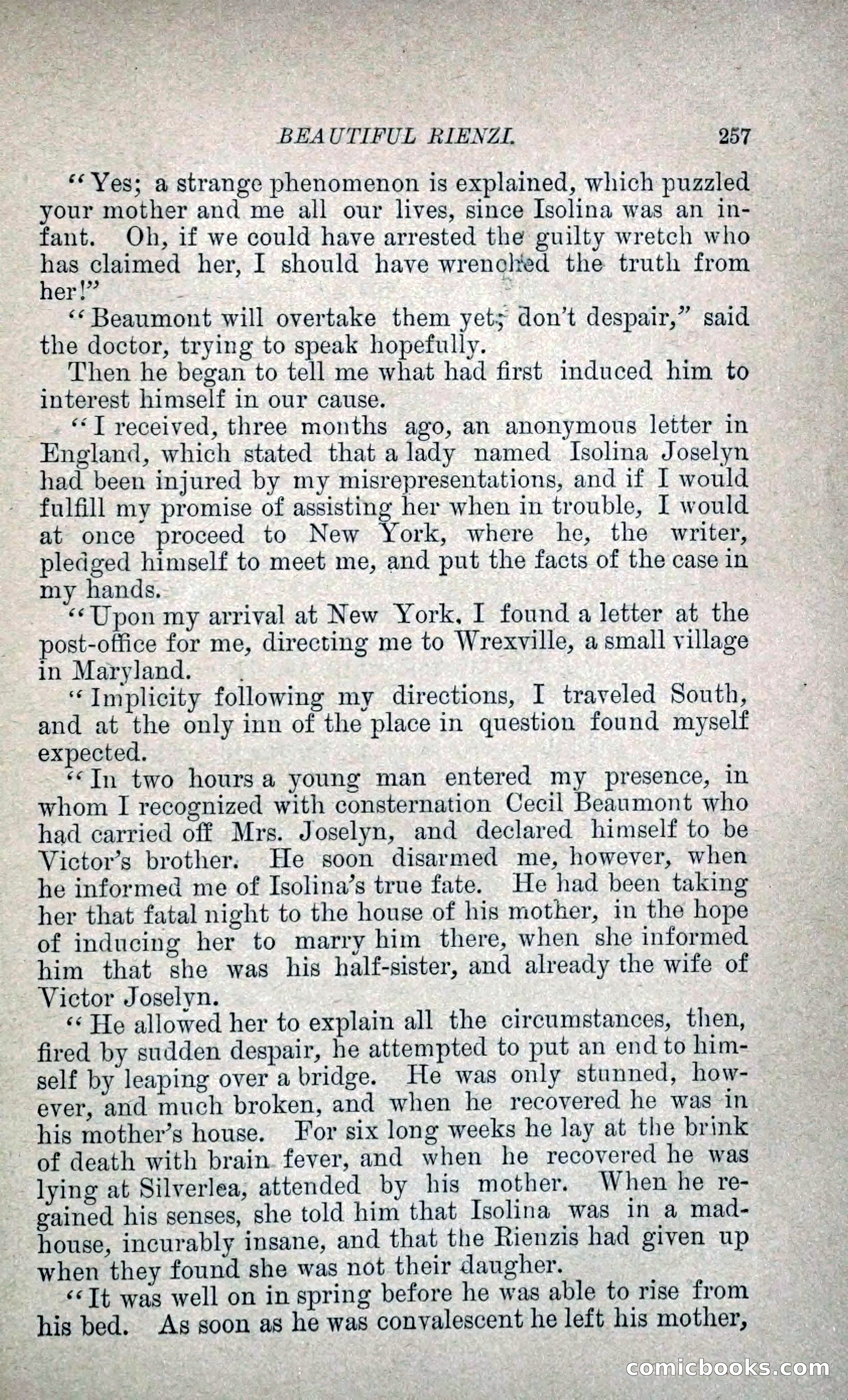 Beautiful Rienzi; or, The Secret Vendetta — page 264 of 299
