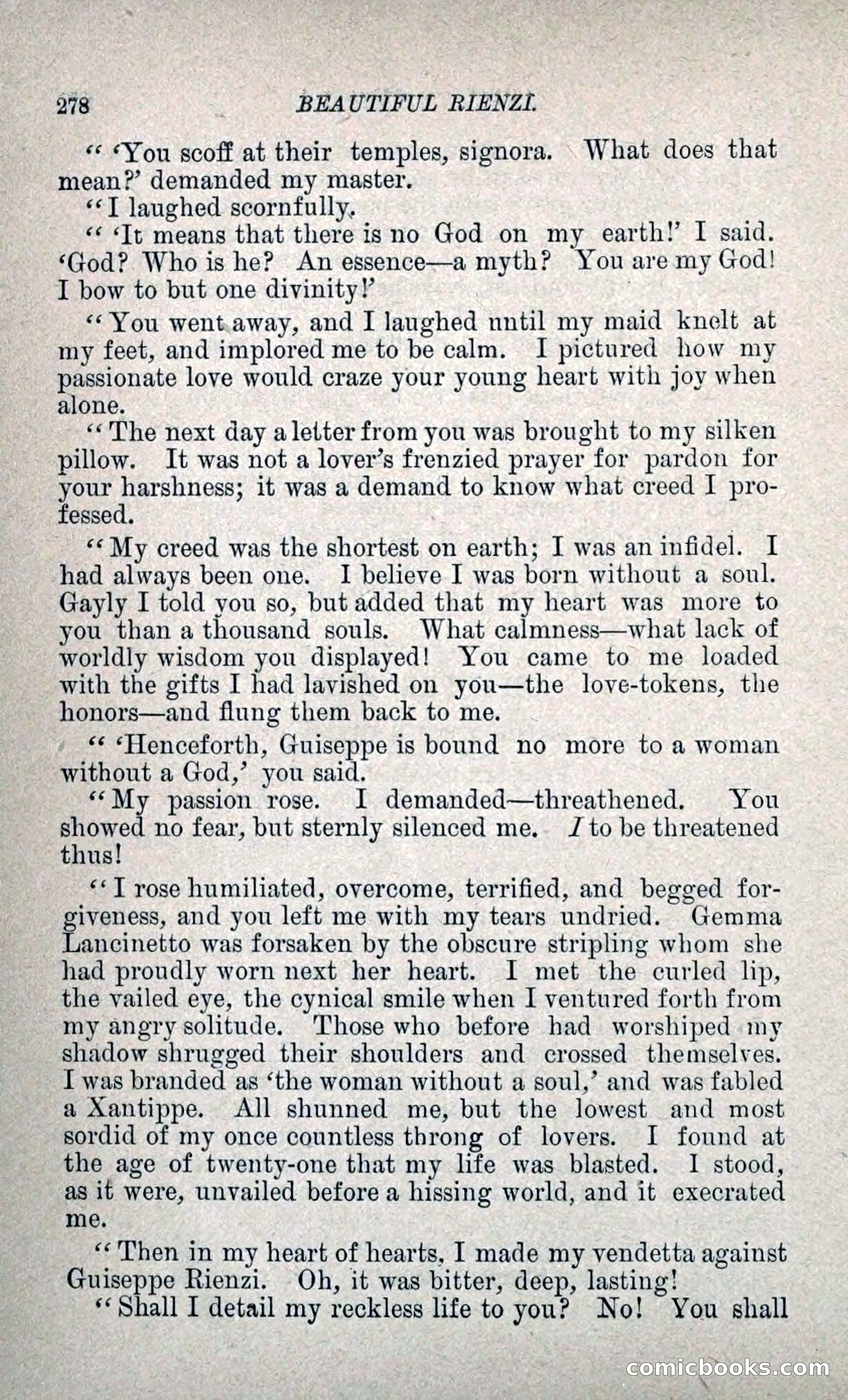Beautiful Rienzi; or, The Secret Vendetta — page 285 of 299