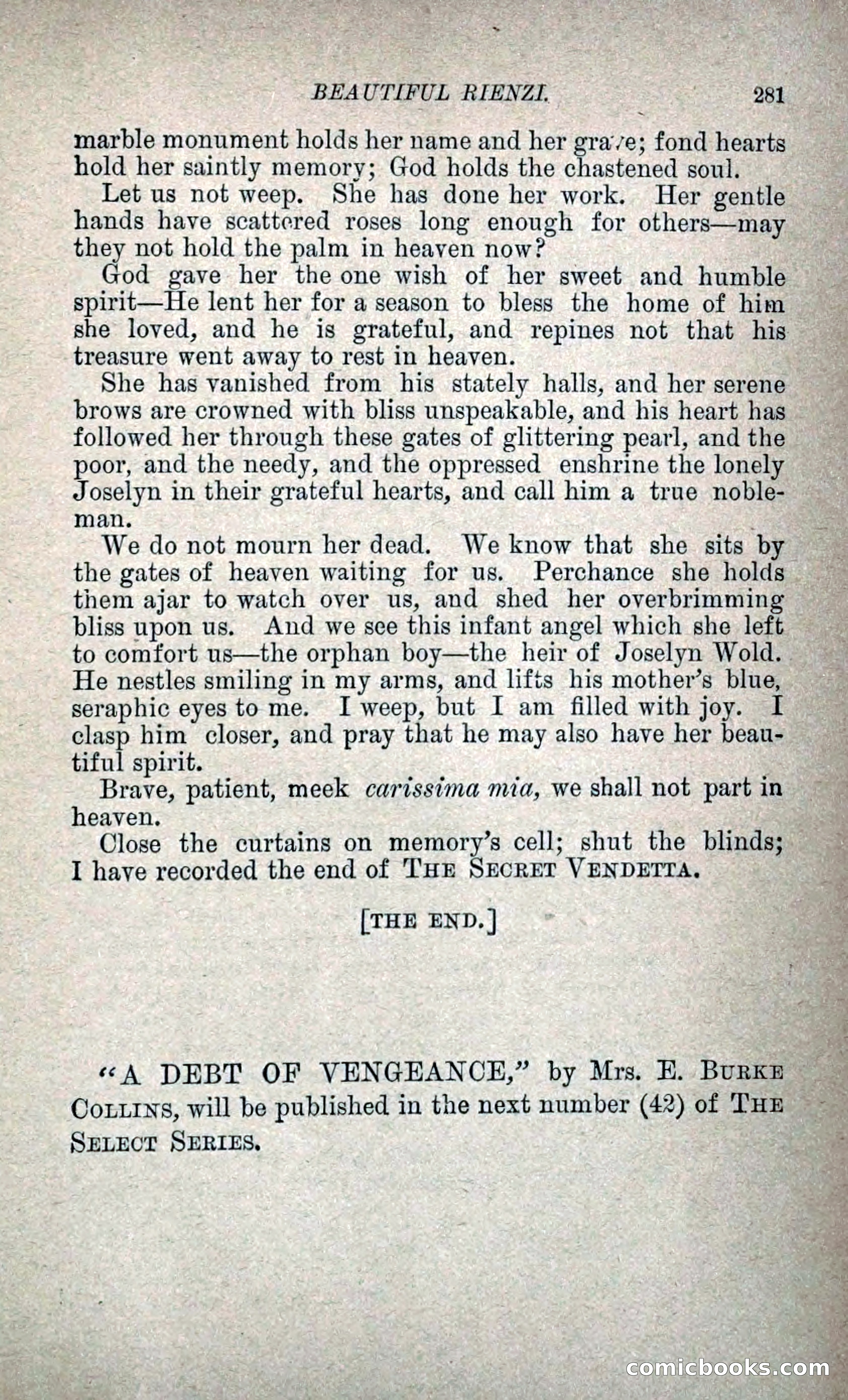 Beautiful Rienzi; or, The Secret Vendetta — page 288 of 299