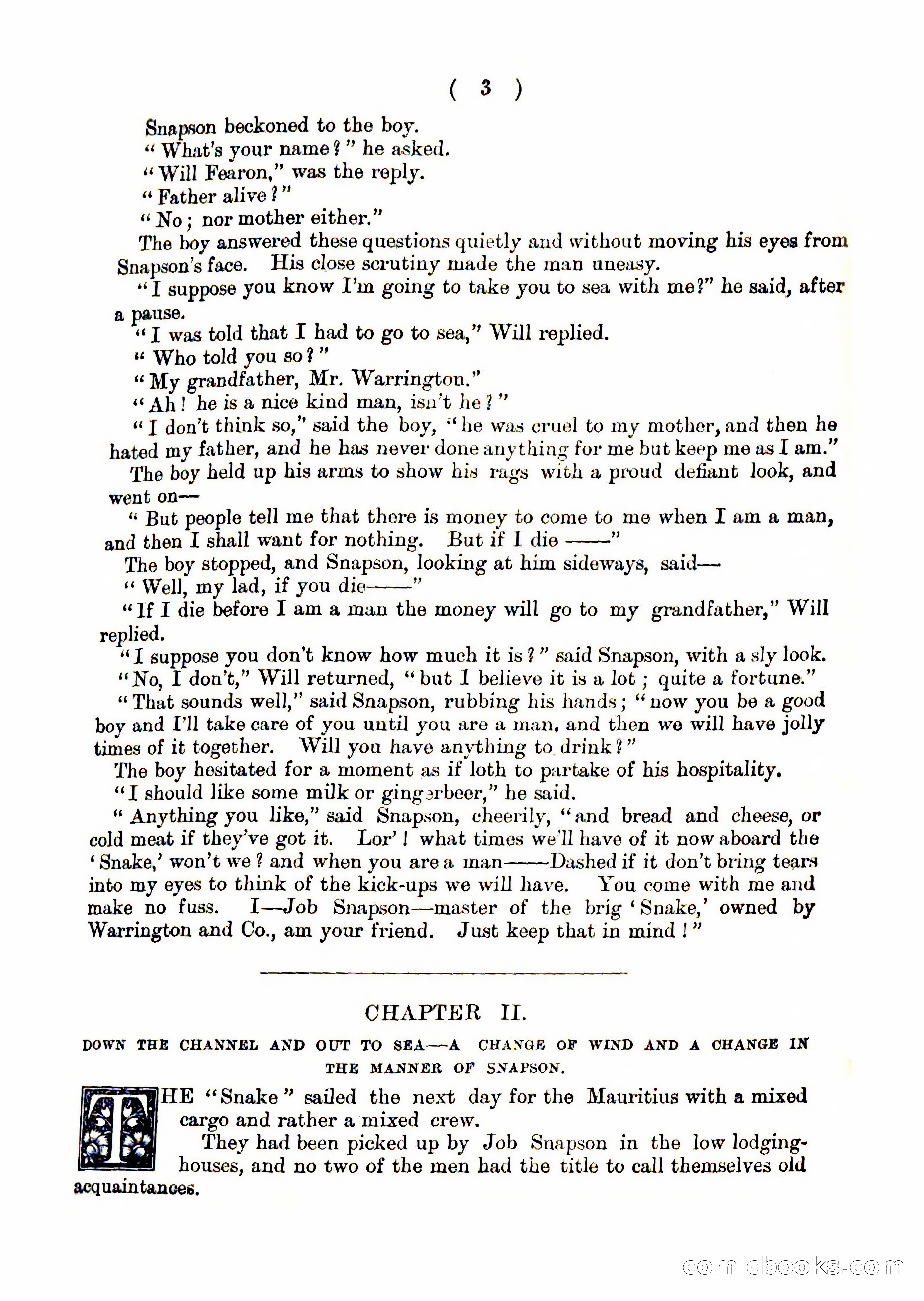 Ching Ching's Novelettes No. 1: Snapson of the 'Snake' — page 3 of 16