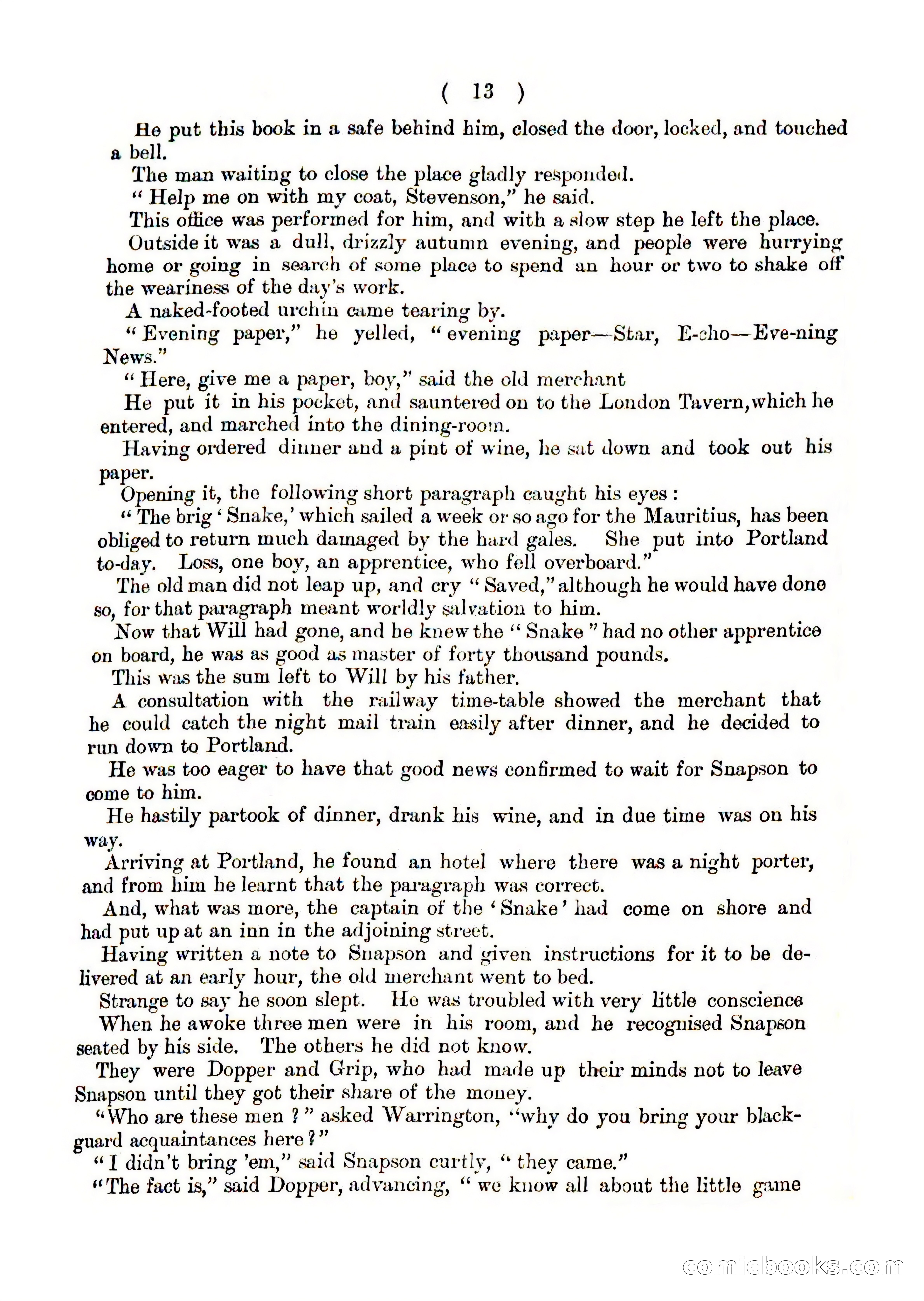 Ching Ching's Novelettes No. 1: Snapson of the 'Snake' — page 13 of 16