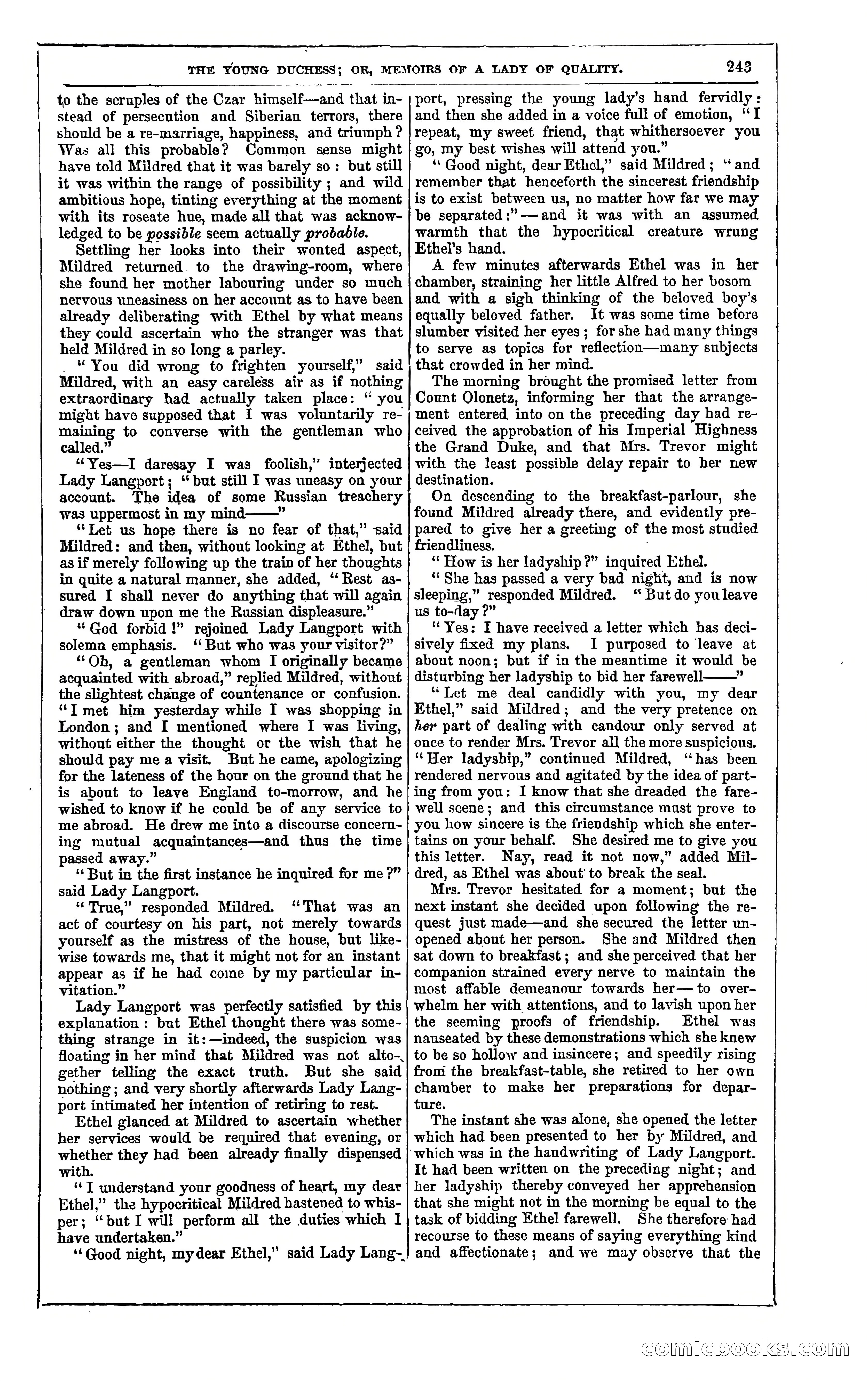 The Young Duchess; or, Memoirs of a Lady of Quality — page 257 of 400
