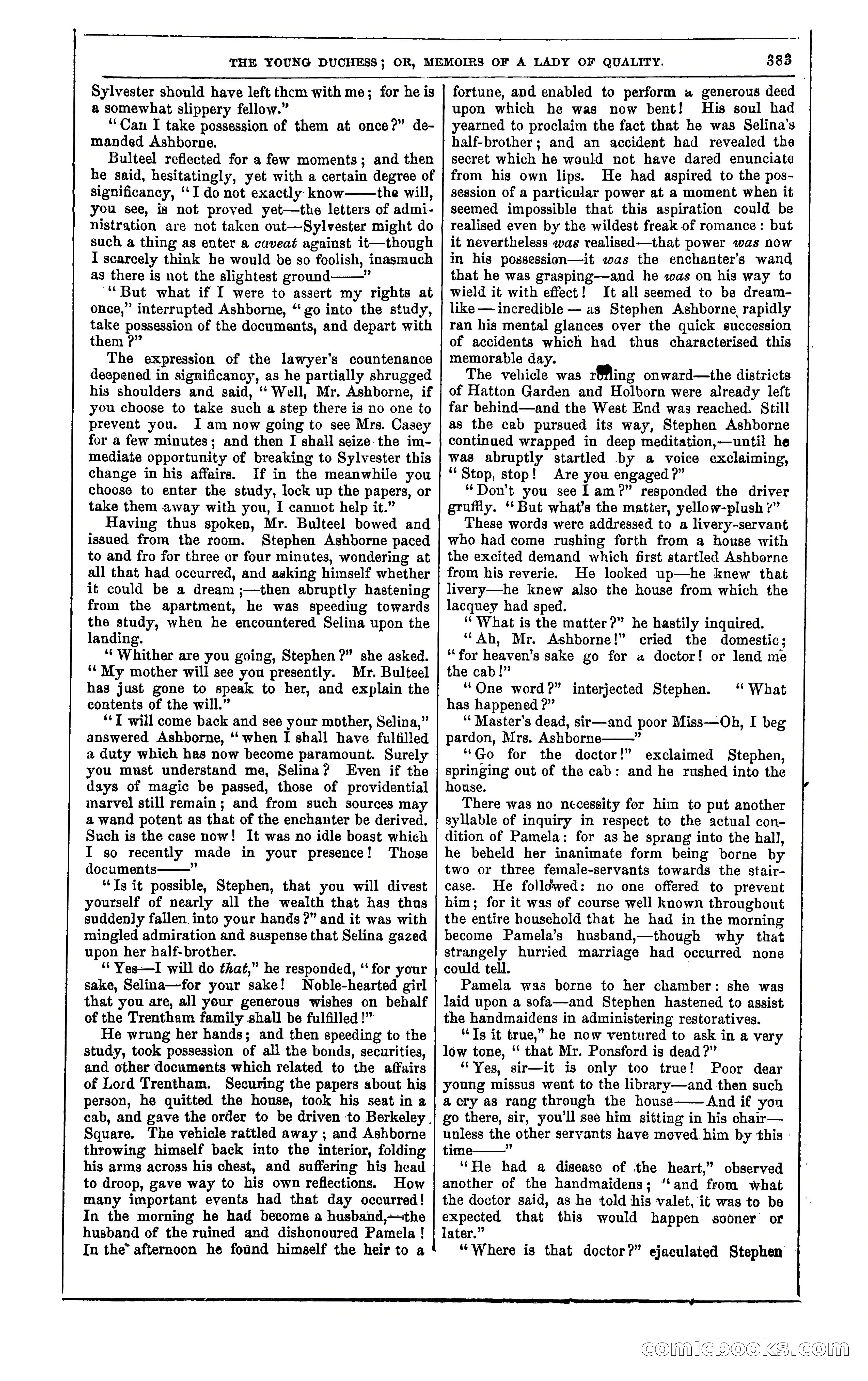The Young Duchess; or, Memoirs of a Lady of Quality — page 397 of 400