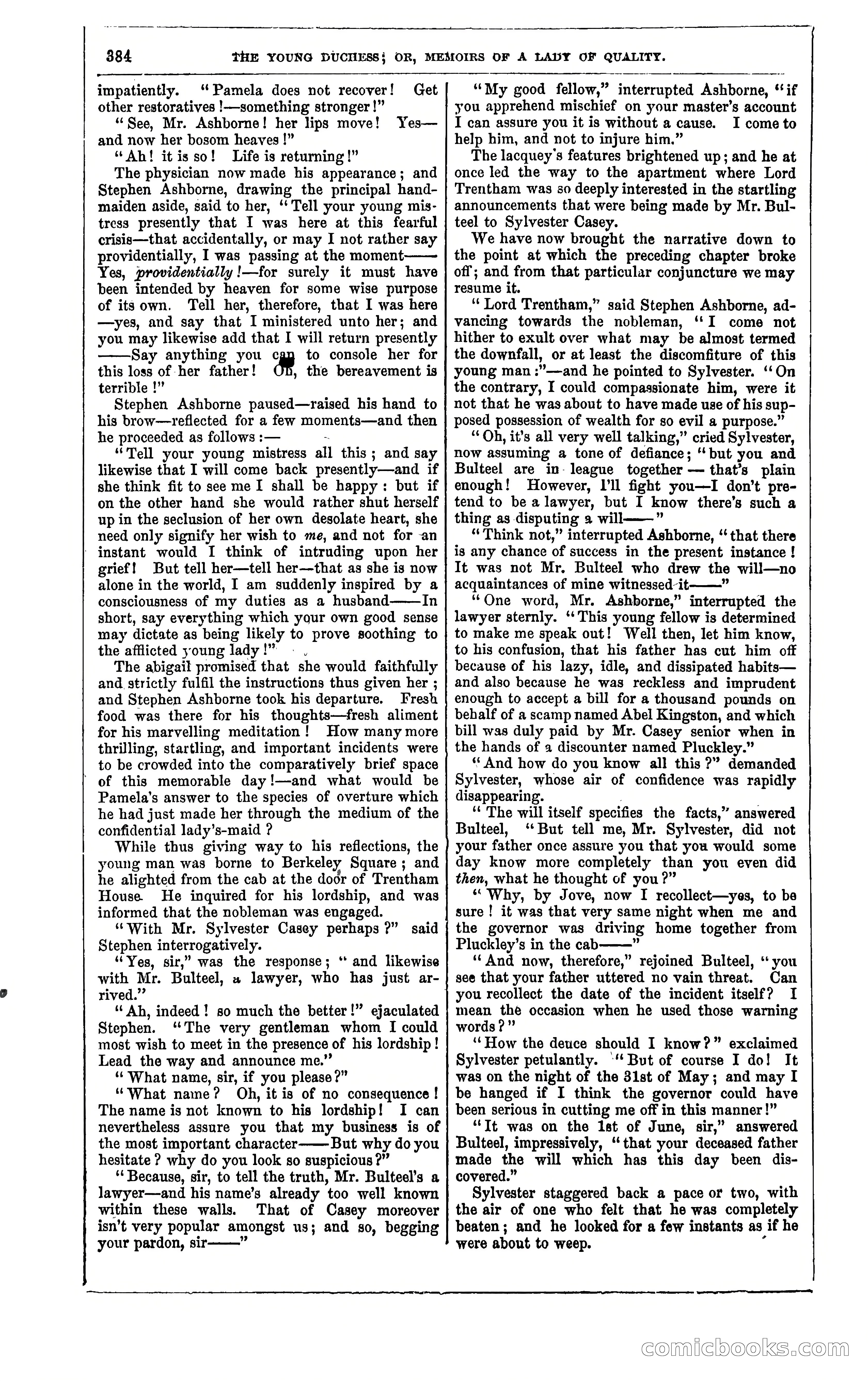 The Young Duchess; or, Memoirs of a Lady of Quality — page 398 of 400