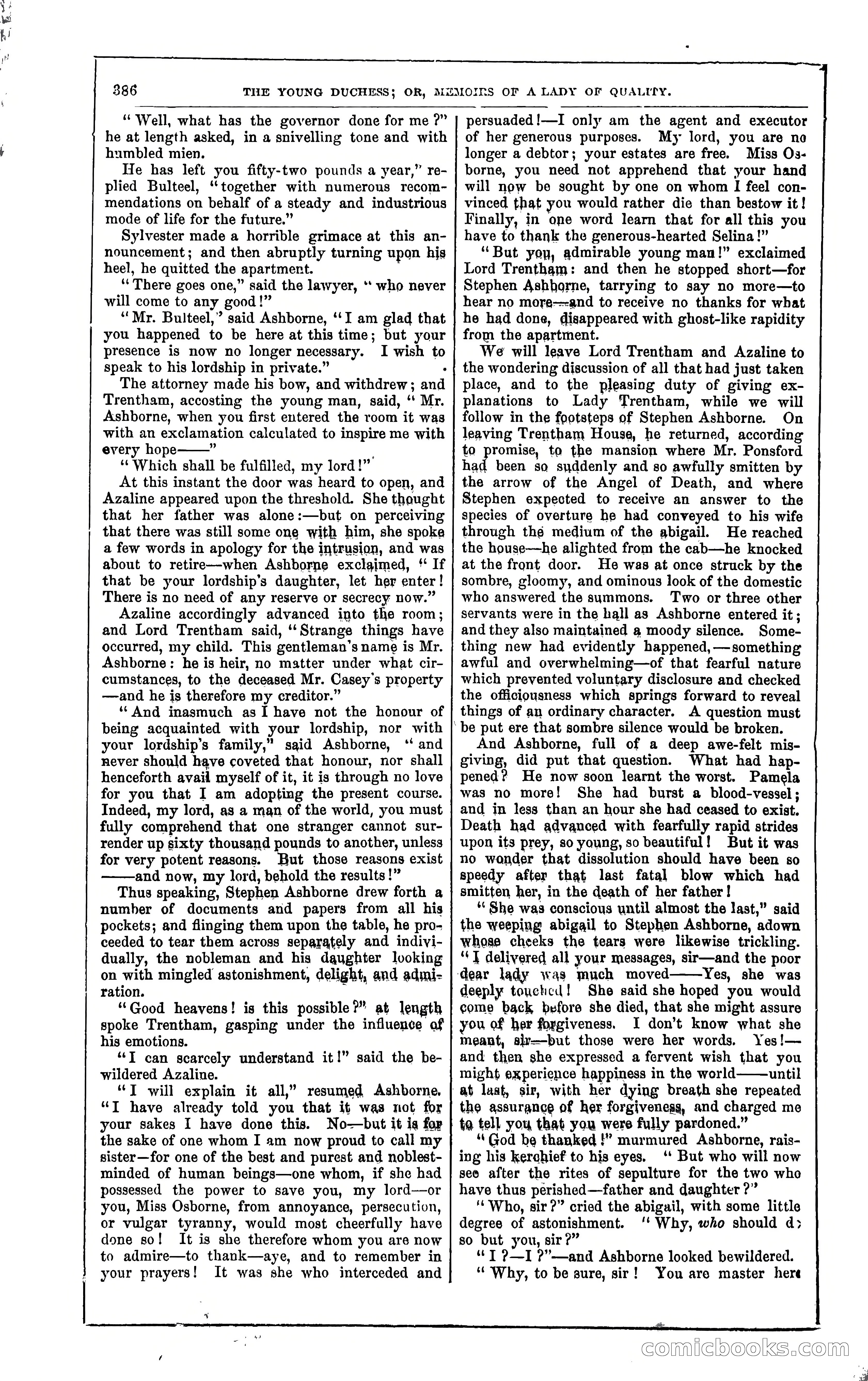 The Young Duchess; or, Memoirs of a Lady of Quality — page 400 of 400