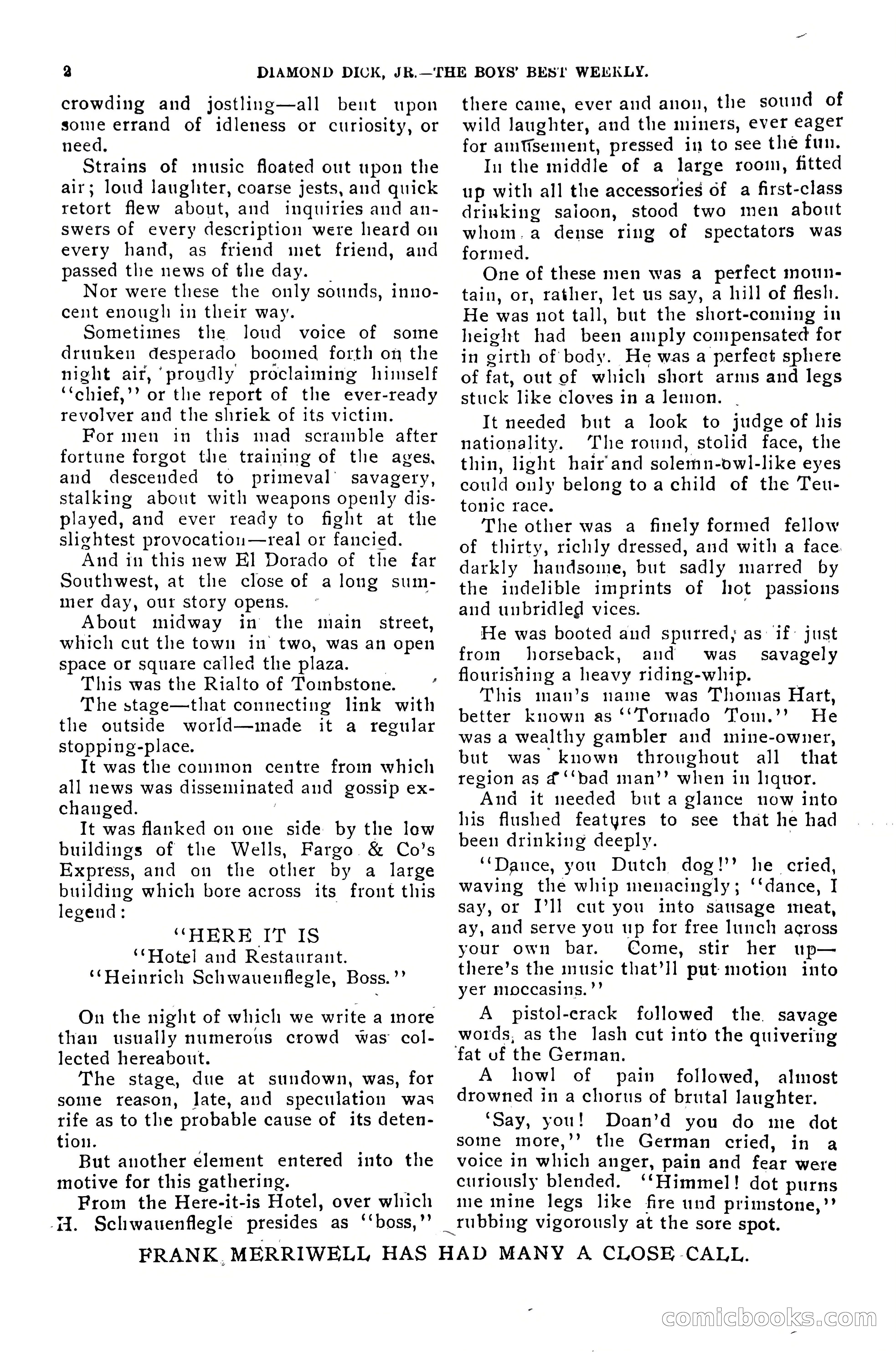 Dashing Diamond Dick, or, The Tigers of Tombstone — page 6 of 40