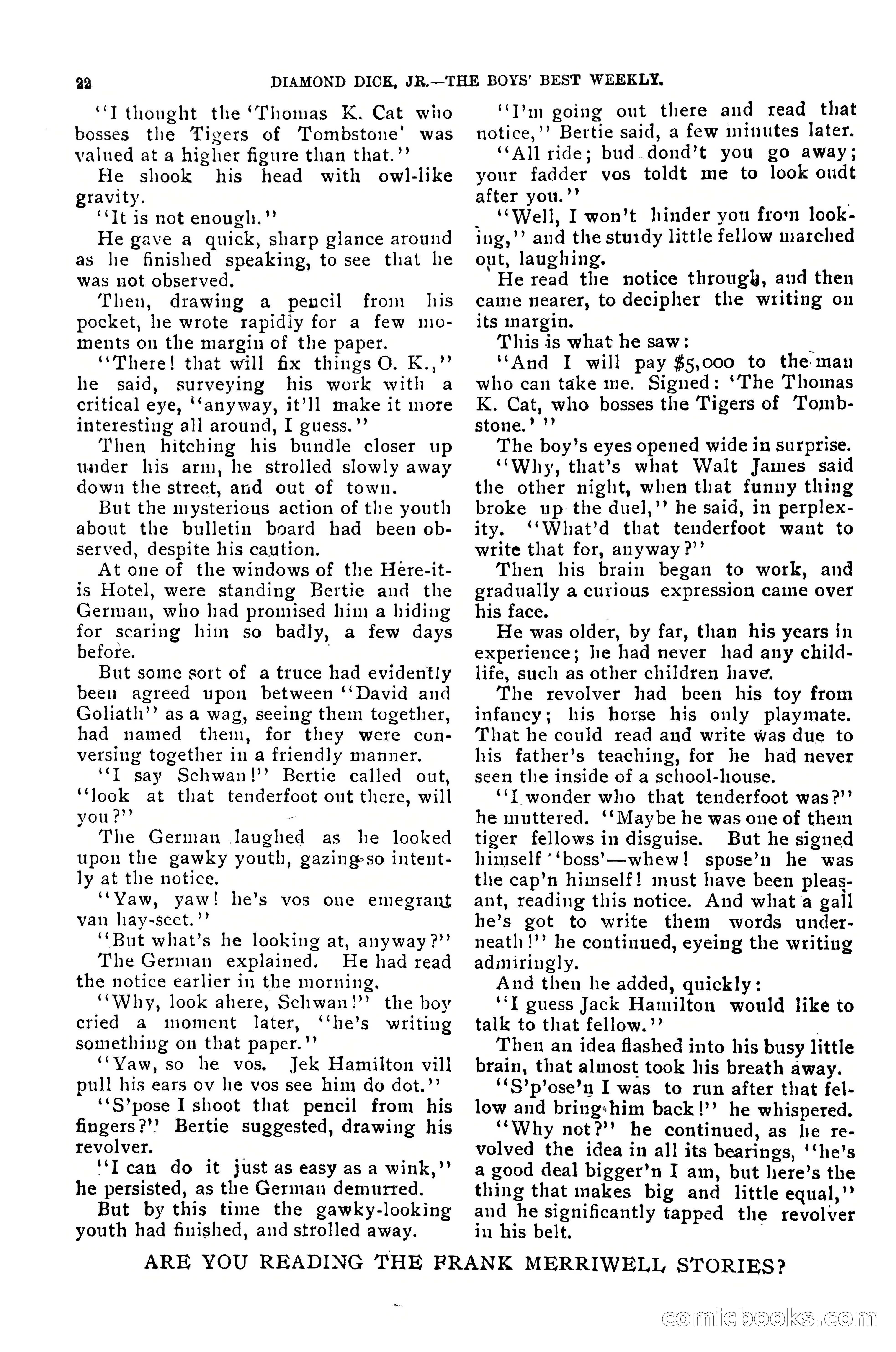 Dashing Diamond Dick, or, The Tigers of Tombstone — page 26 of 40