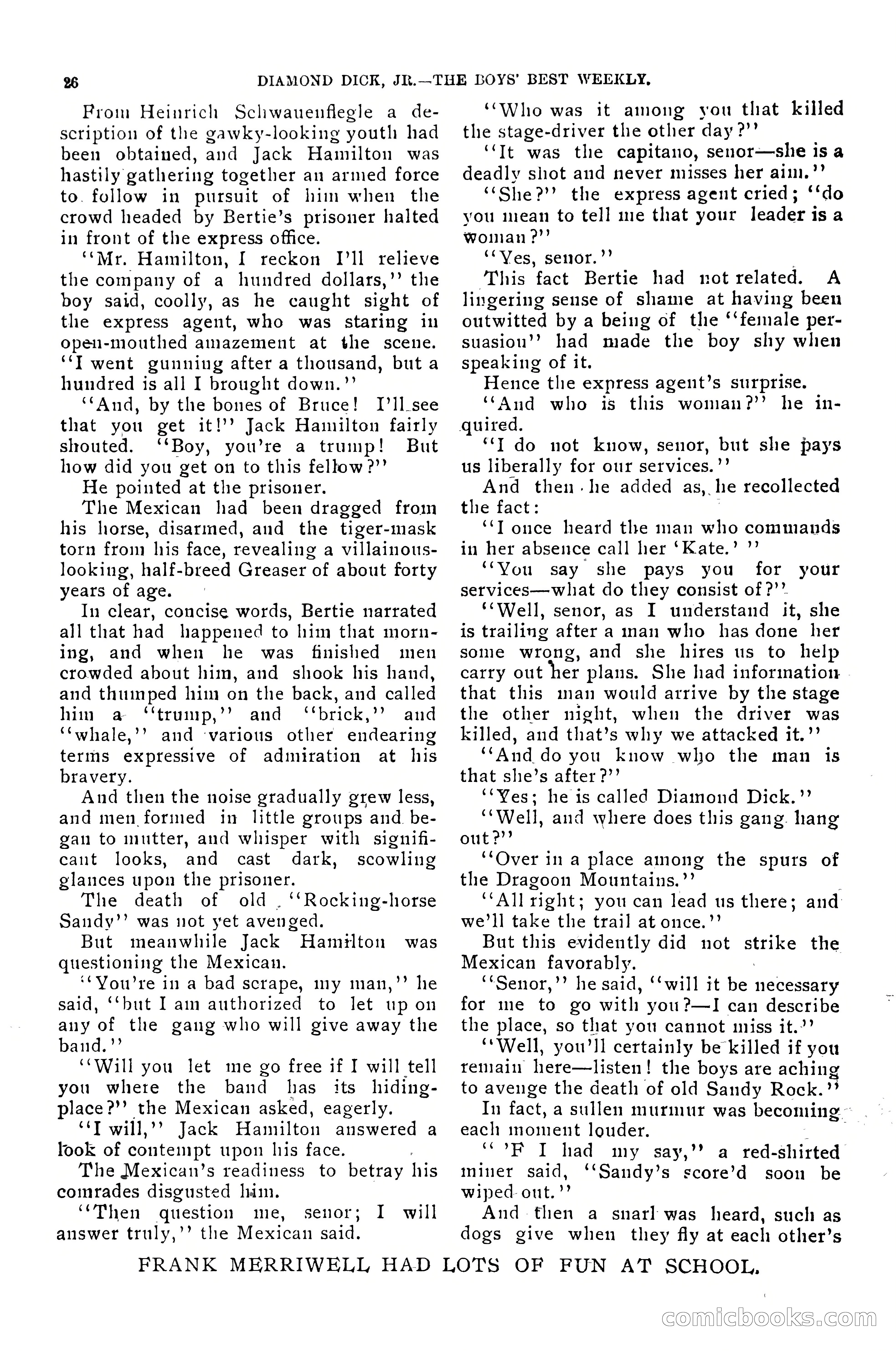 Dashing Diamond Dick, or, The Tigers of Tombstone — page 30 of 40
