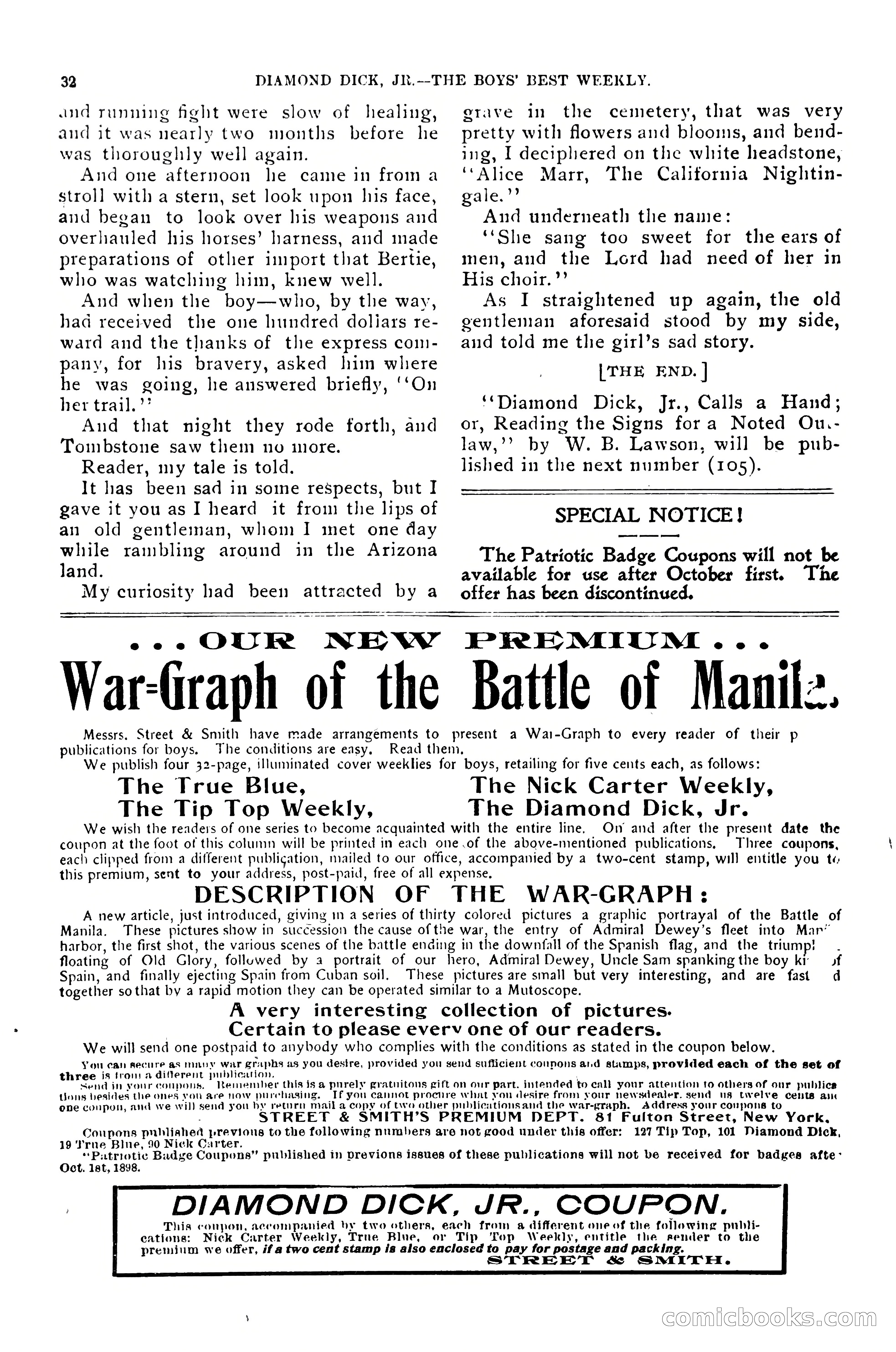 Dashing Diamond Dick, or, The Tigers of Tombstone — page 36 of 40