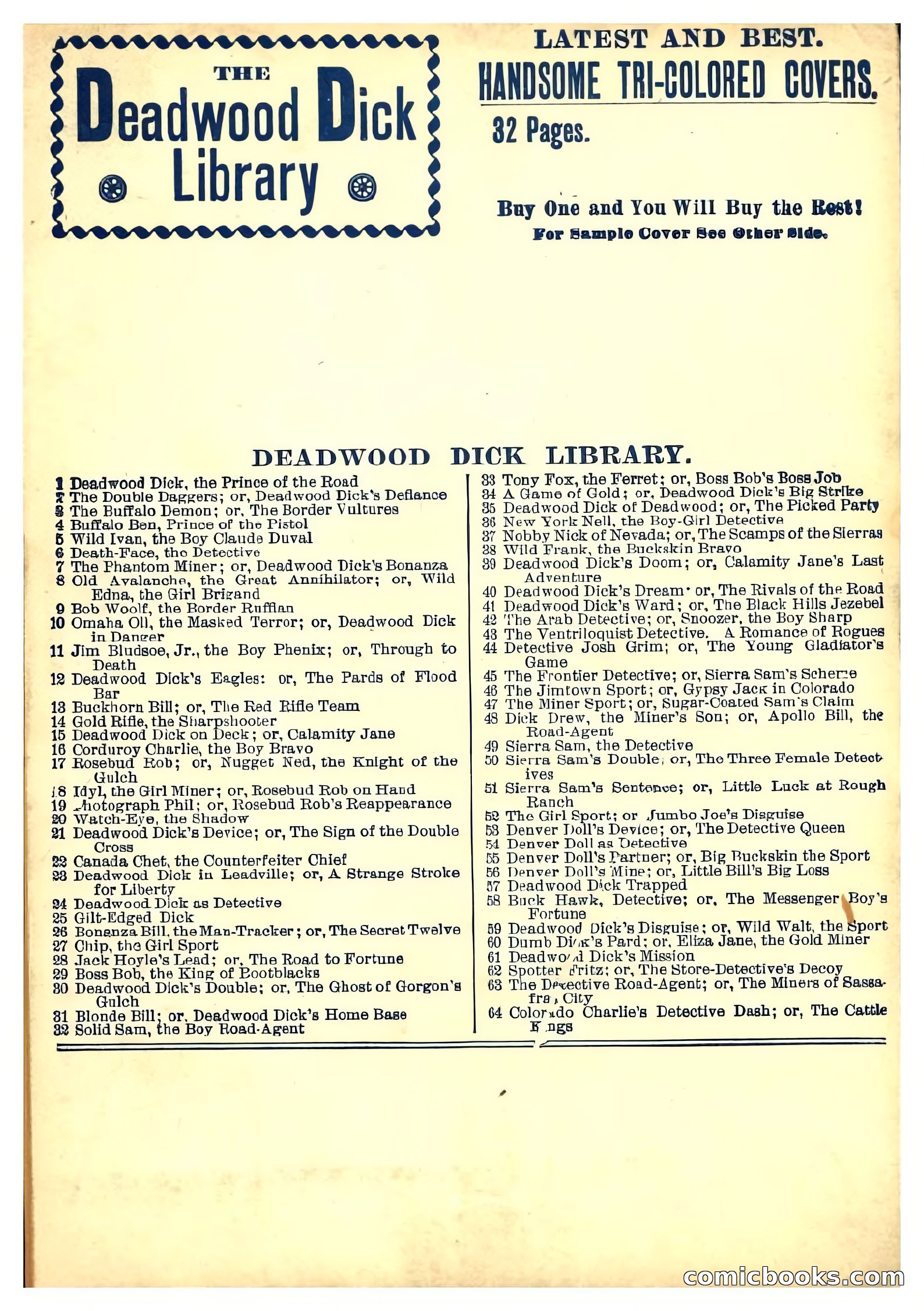 The Deadwood Dick Library: Denver Doll's Device — page 32 of 32