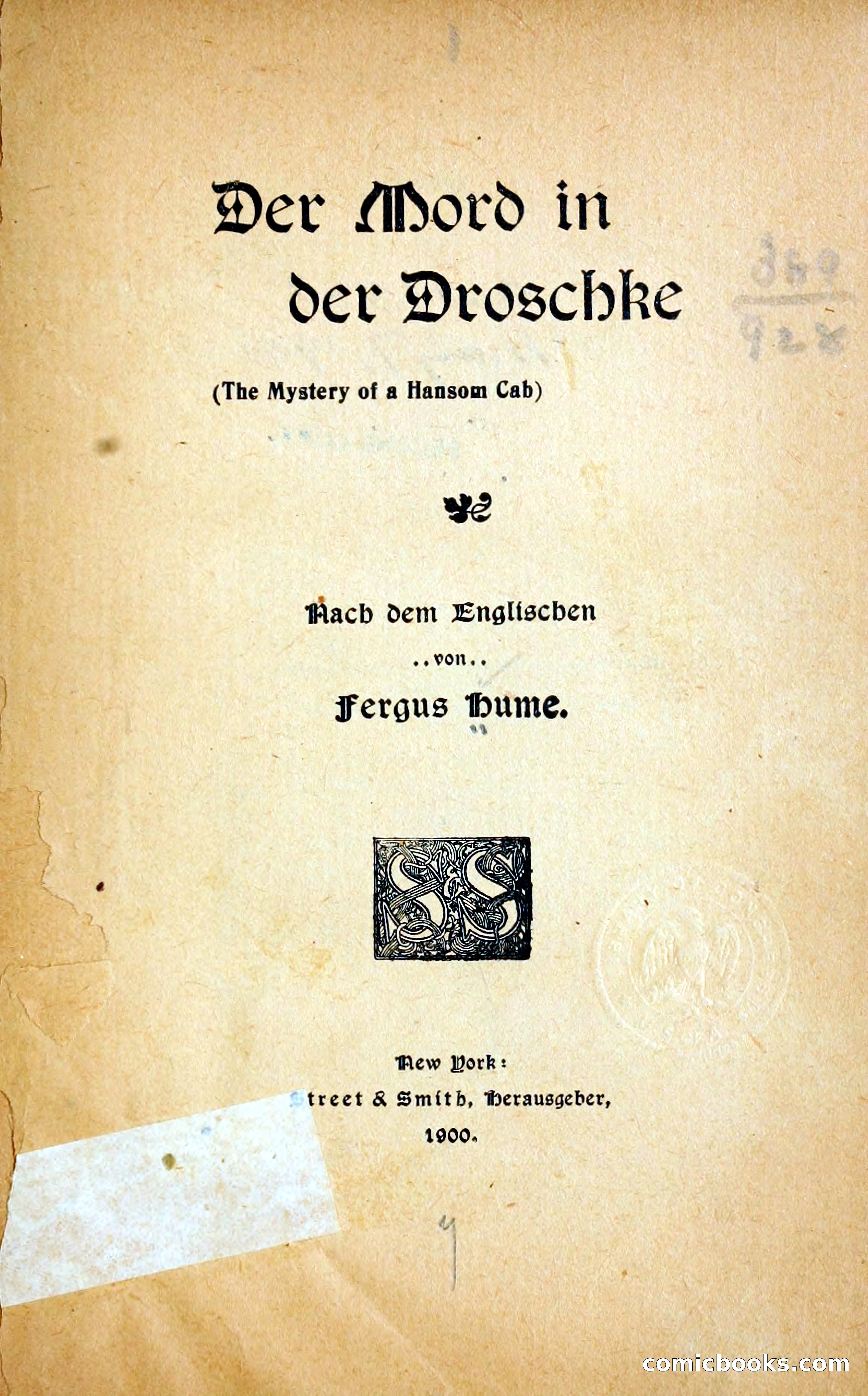 Der mord in der droschke (The Mystery of a Hansom Cab) — page 8 of 239