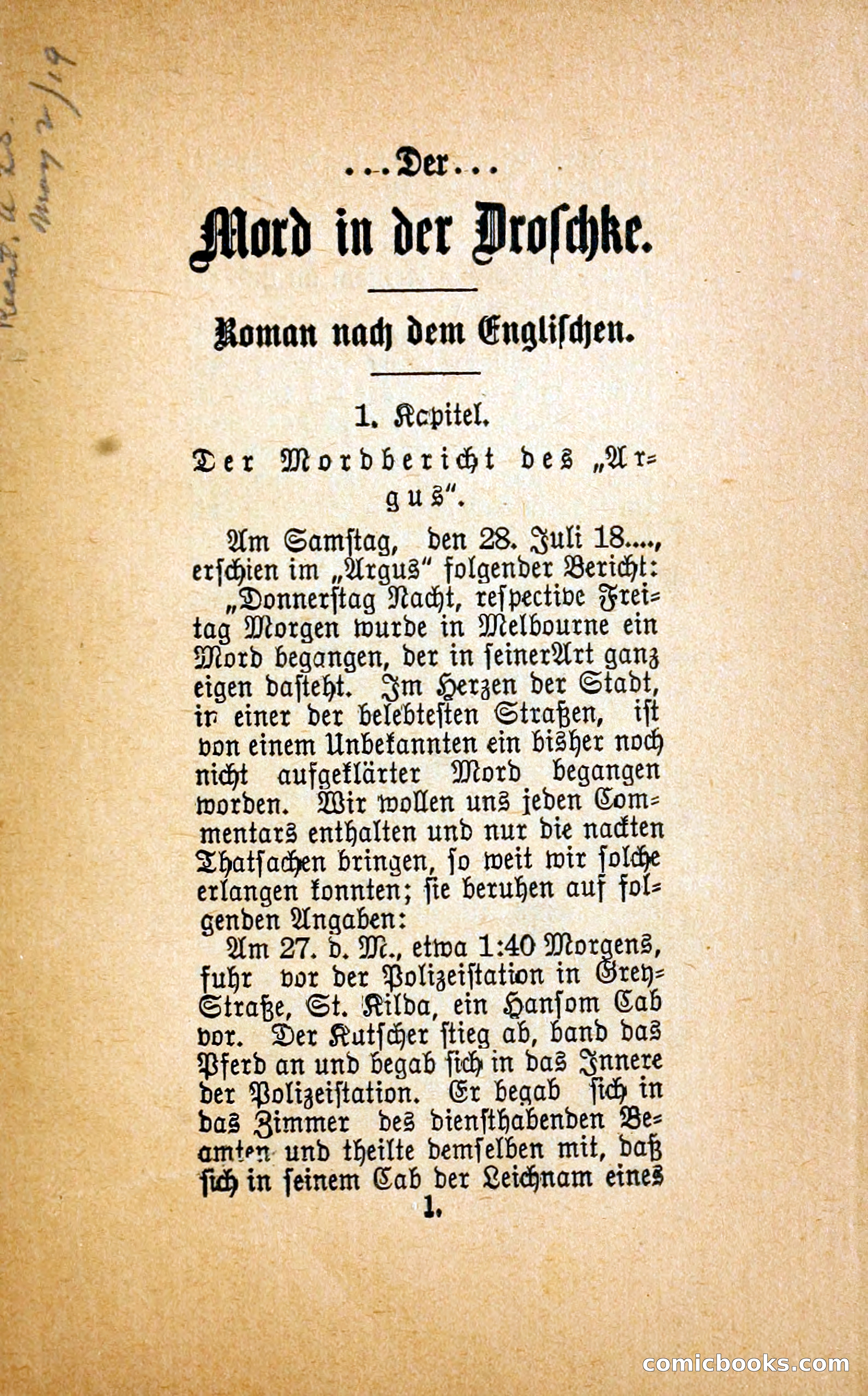 Der mord in der droschke (The Mystery of a Hansom Cab) — page 10 of 239