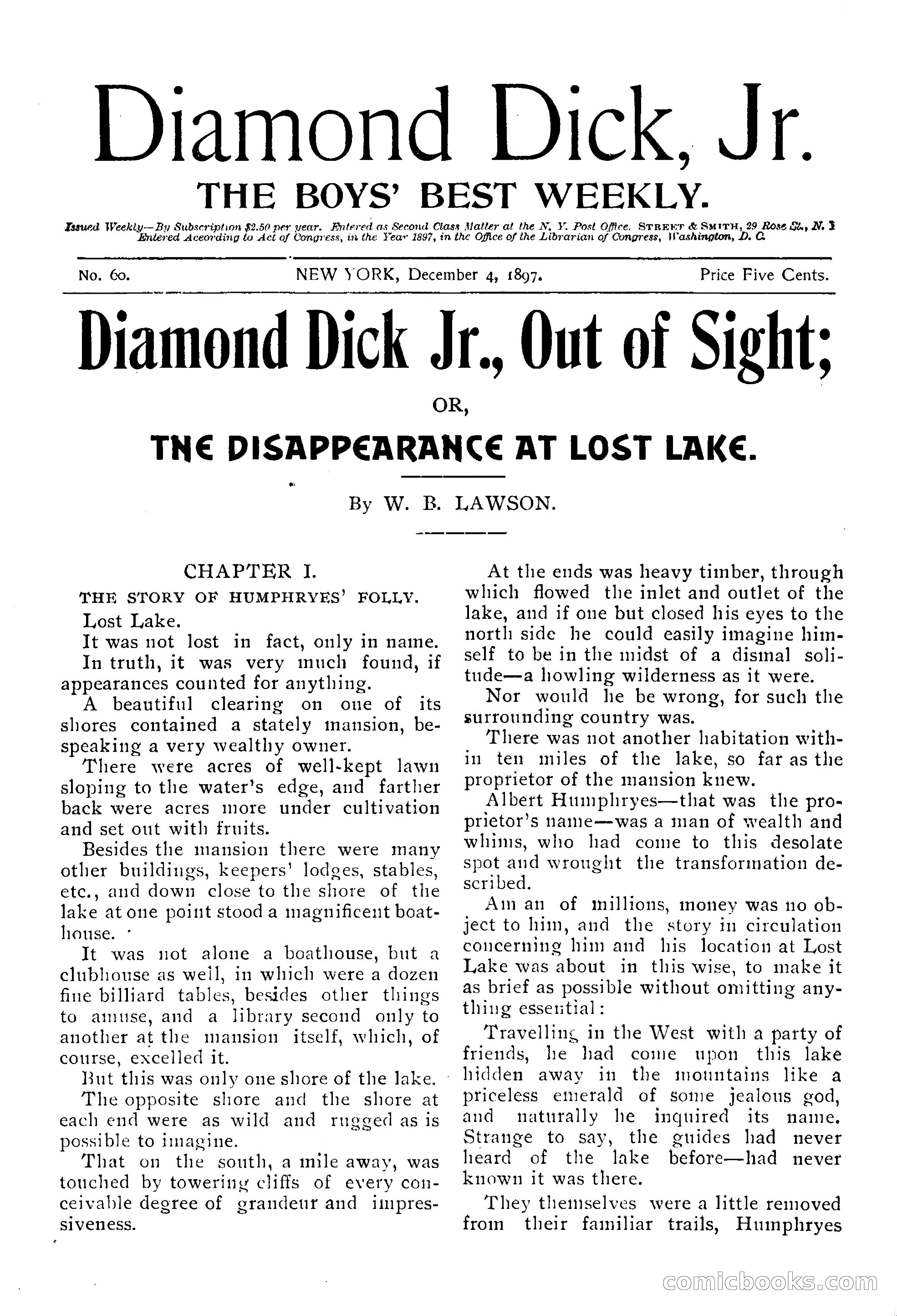 Diamond Dick, Jr.: The Boys' Best Weekly — page 3 of 37