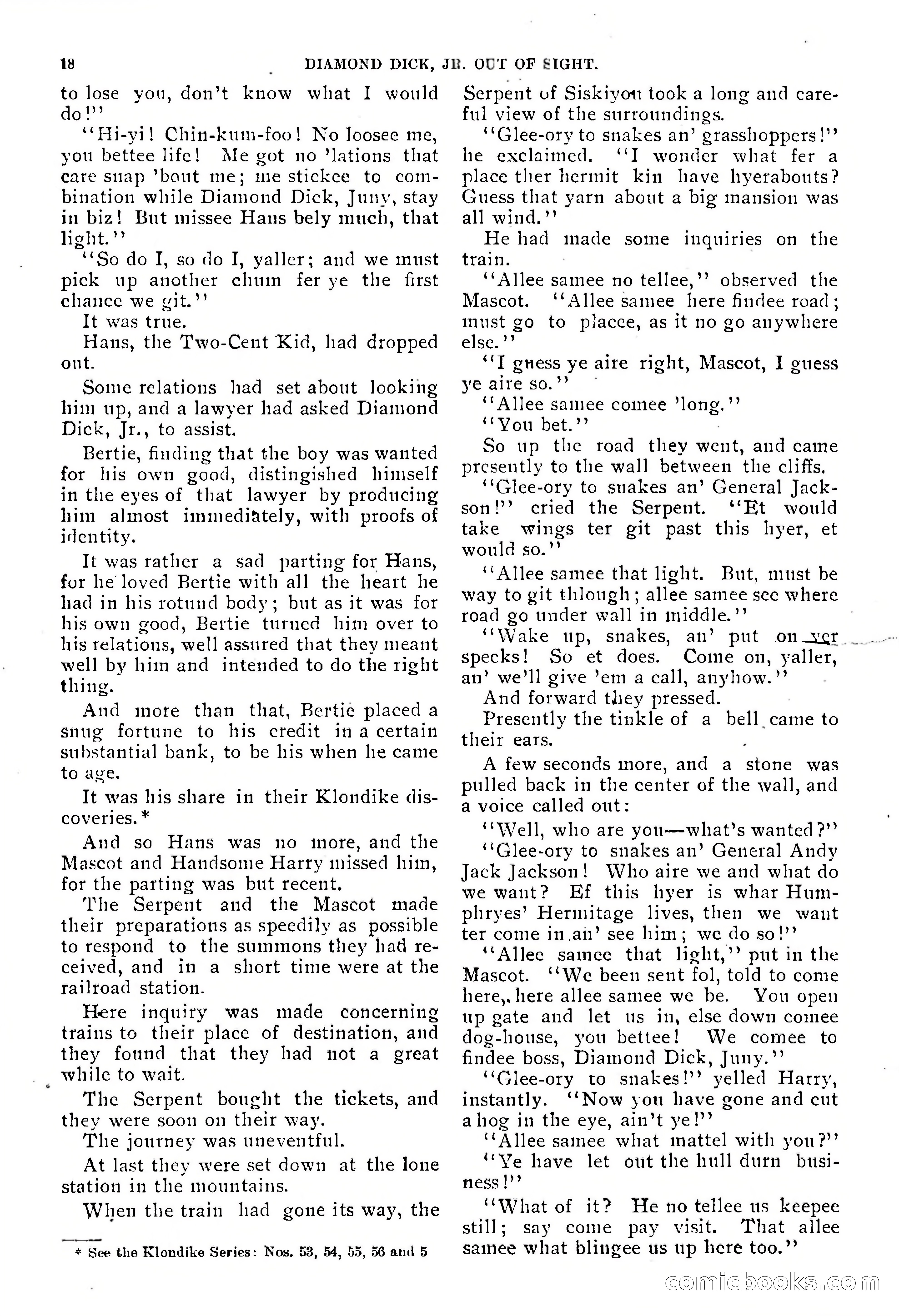 Diamond Dick, Jr.: The Boys' Best Weekly — page 20 of 37