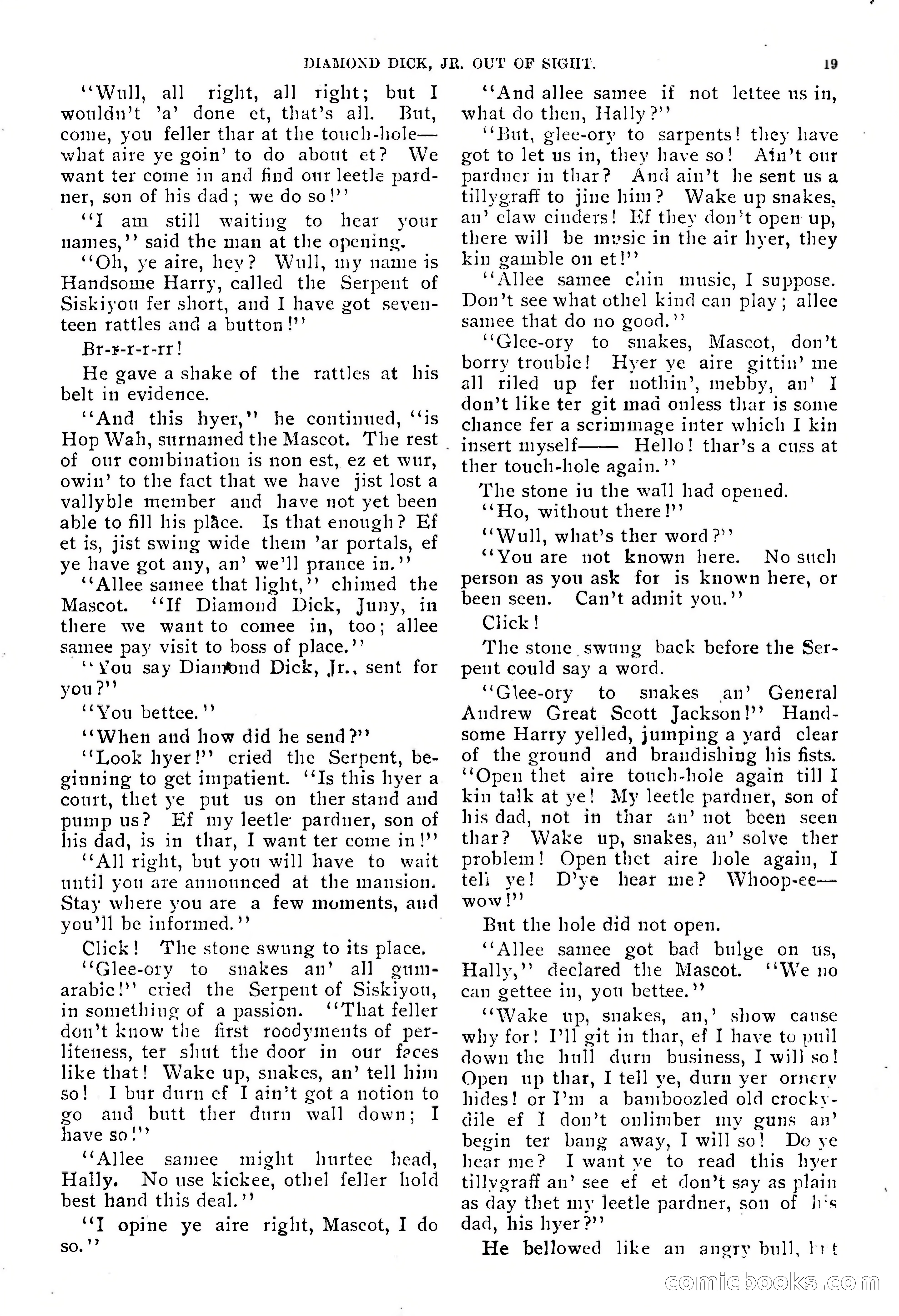 Diamond Dick, Jr.: The Boys' Best Weekly — page 21 of 37