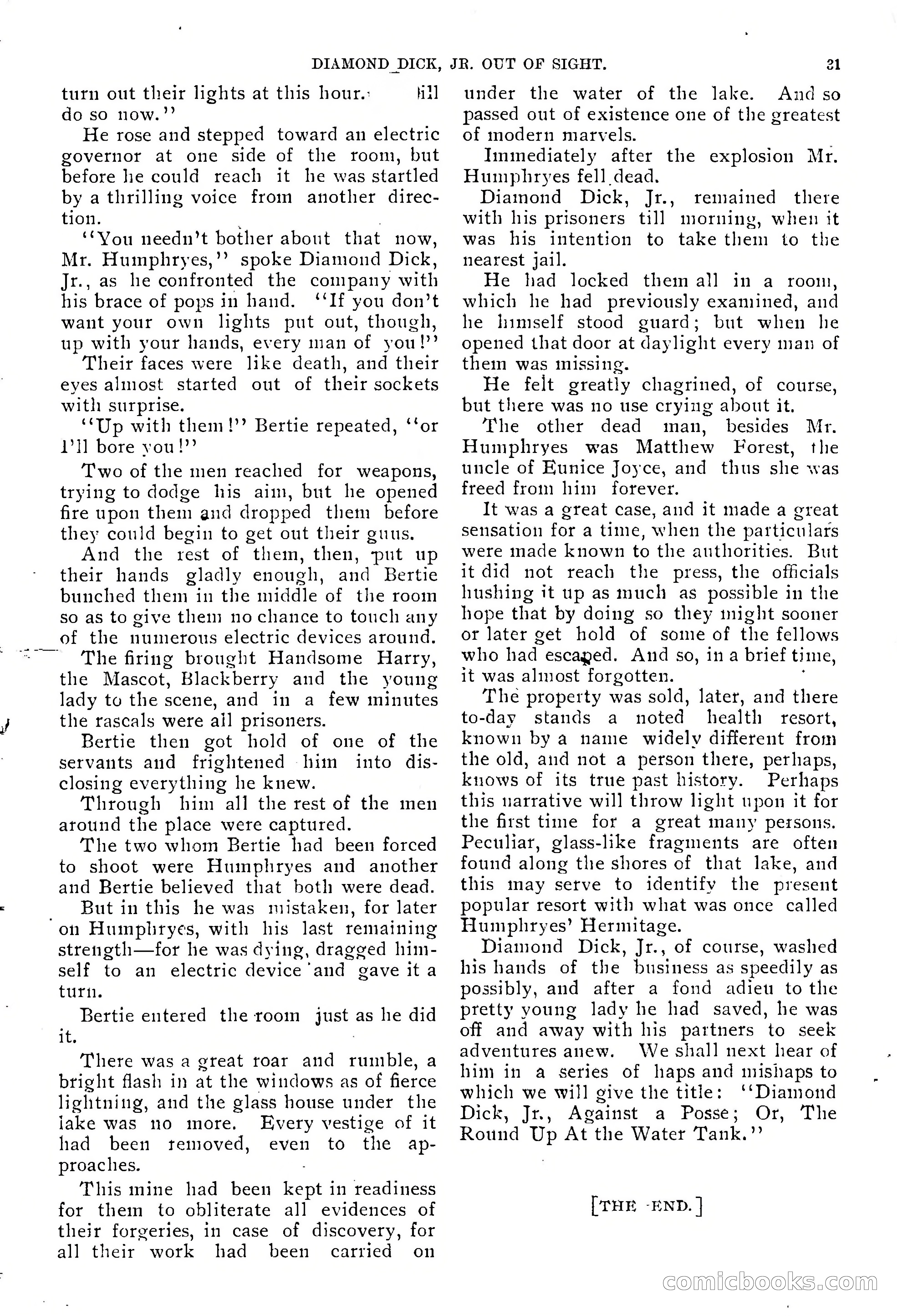 Diamond Dick, Jr.: The Boys' Best Weekly — page 33 of 37