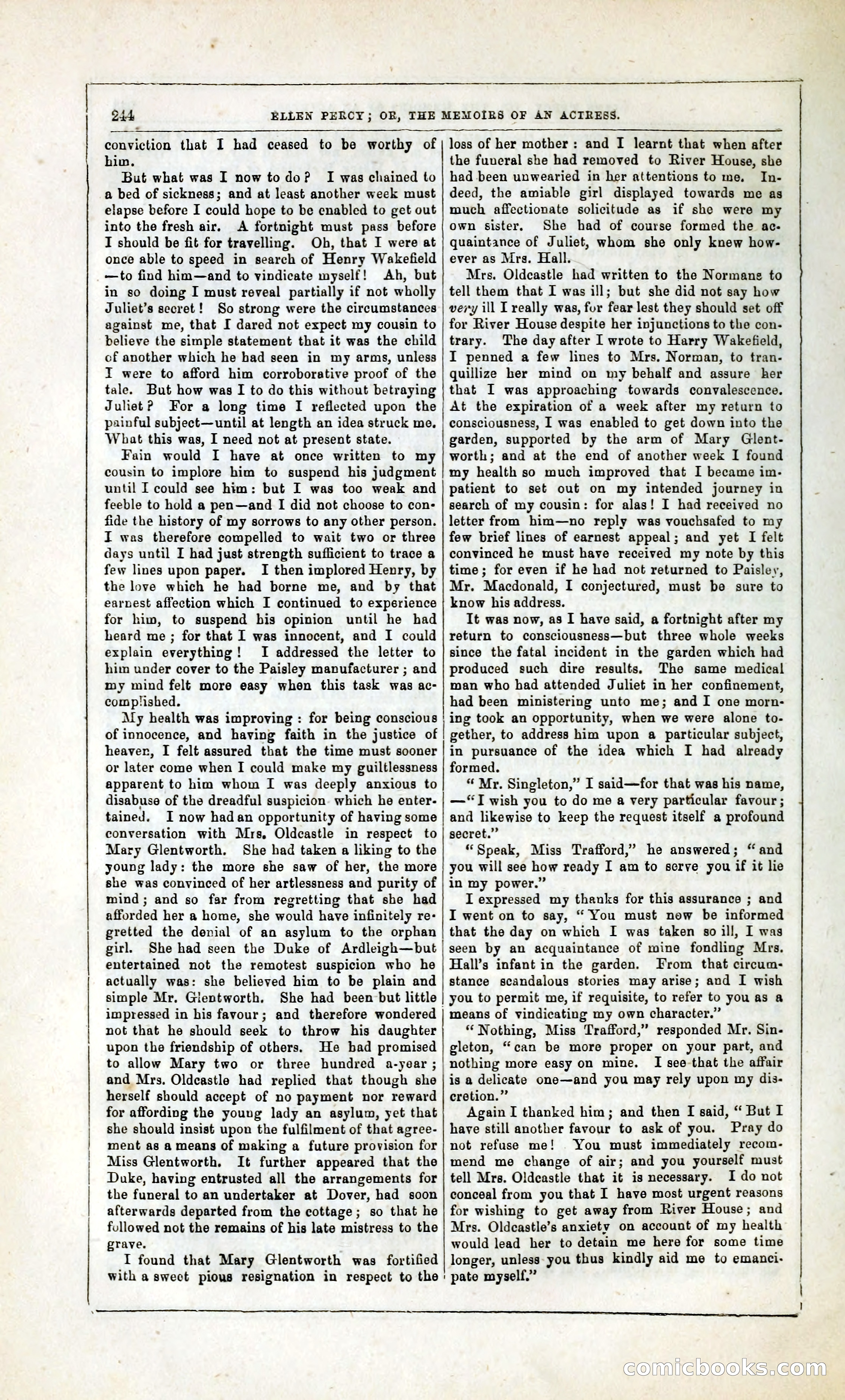 Ellen Percy; or, The Memoirs of an Actress — page 257 of 399