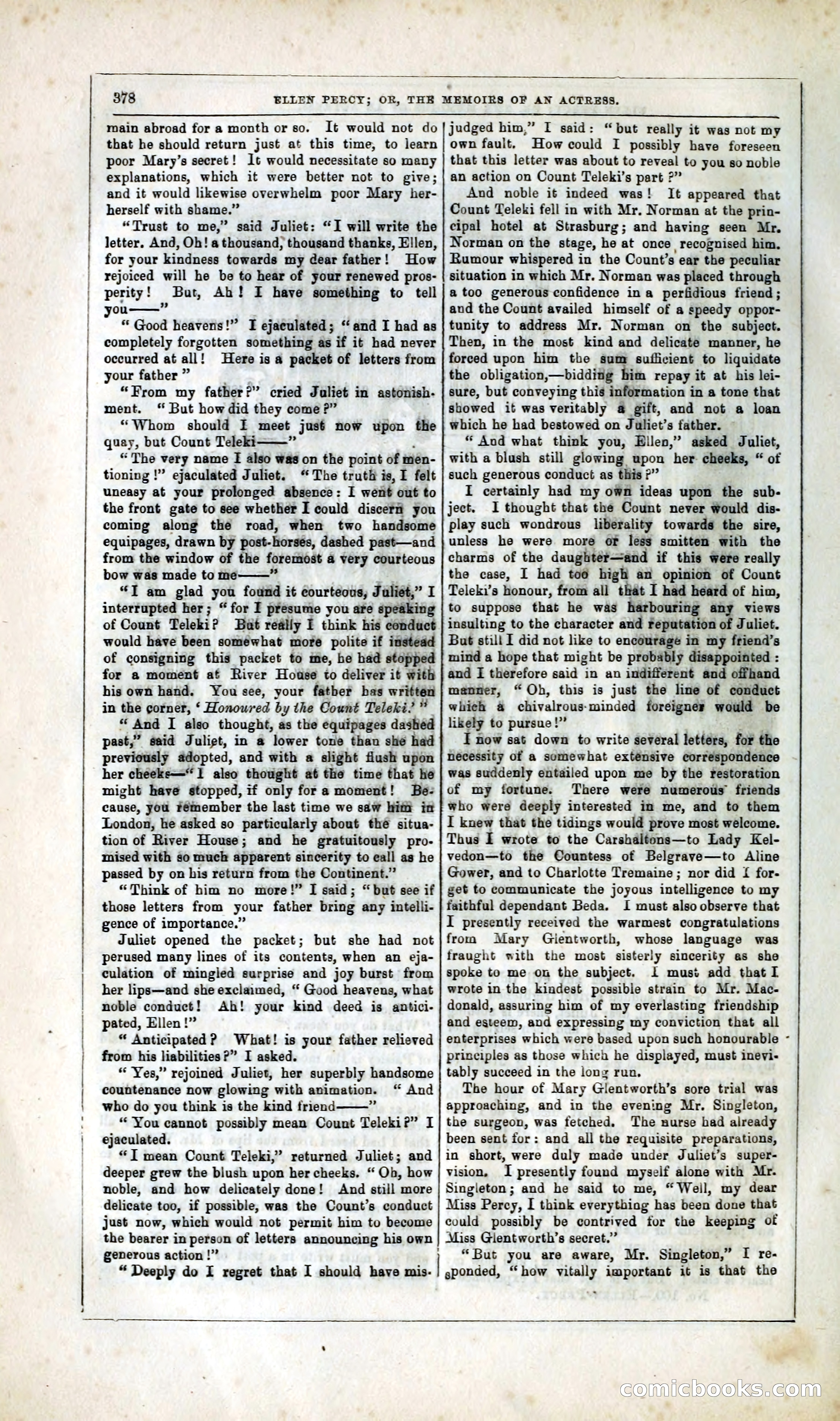 Ellen Percy; or, The Memoirs of an Actress — page 391 of 399