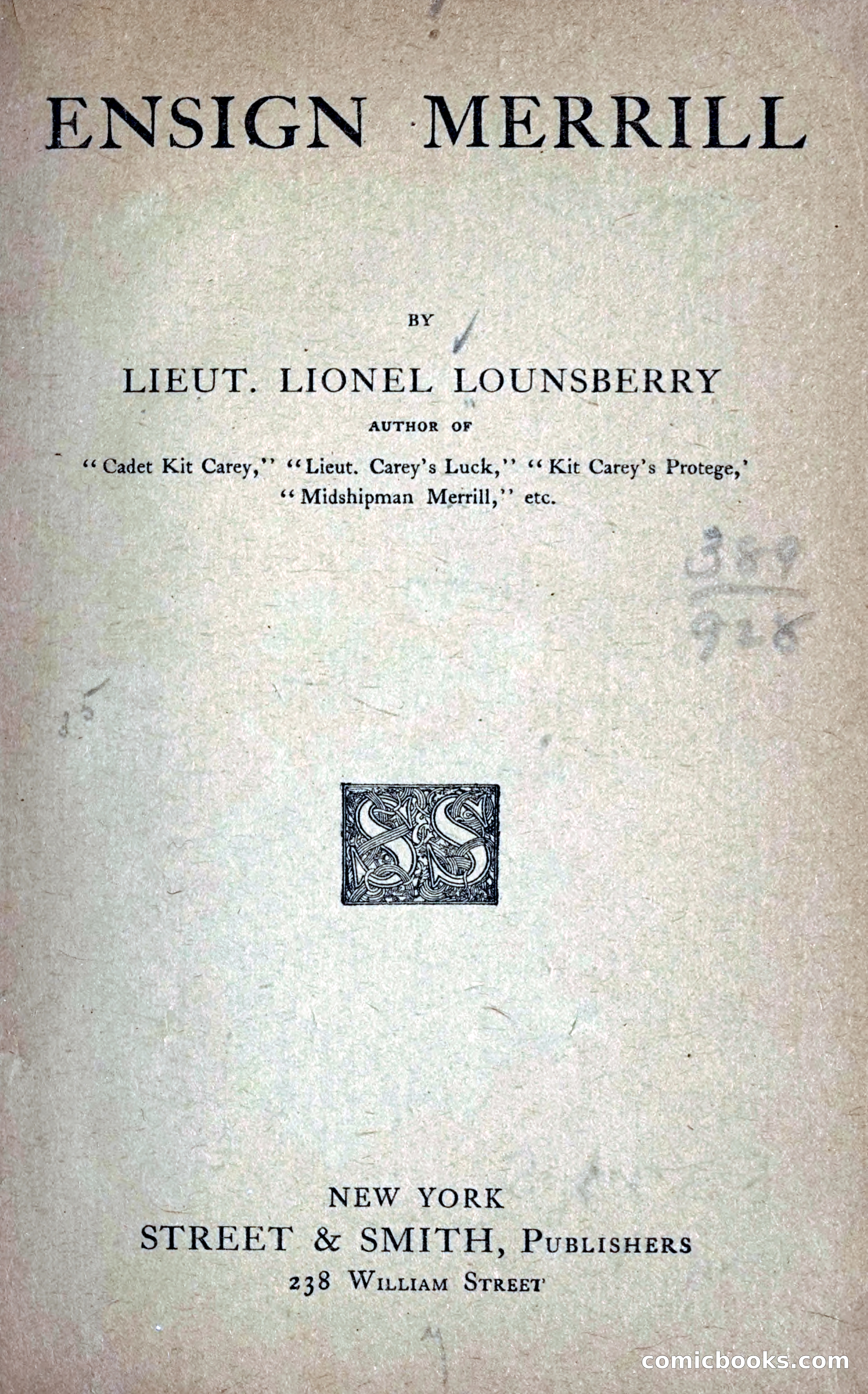 Ensign Merrill by Lounsberry, Lionel. [from old catalog]