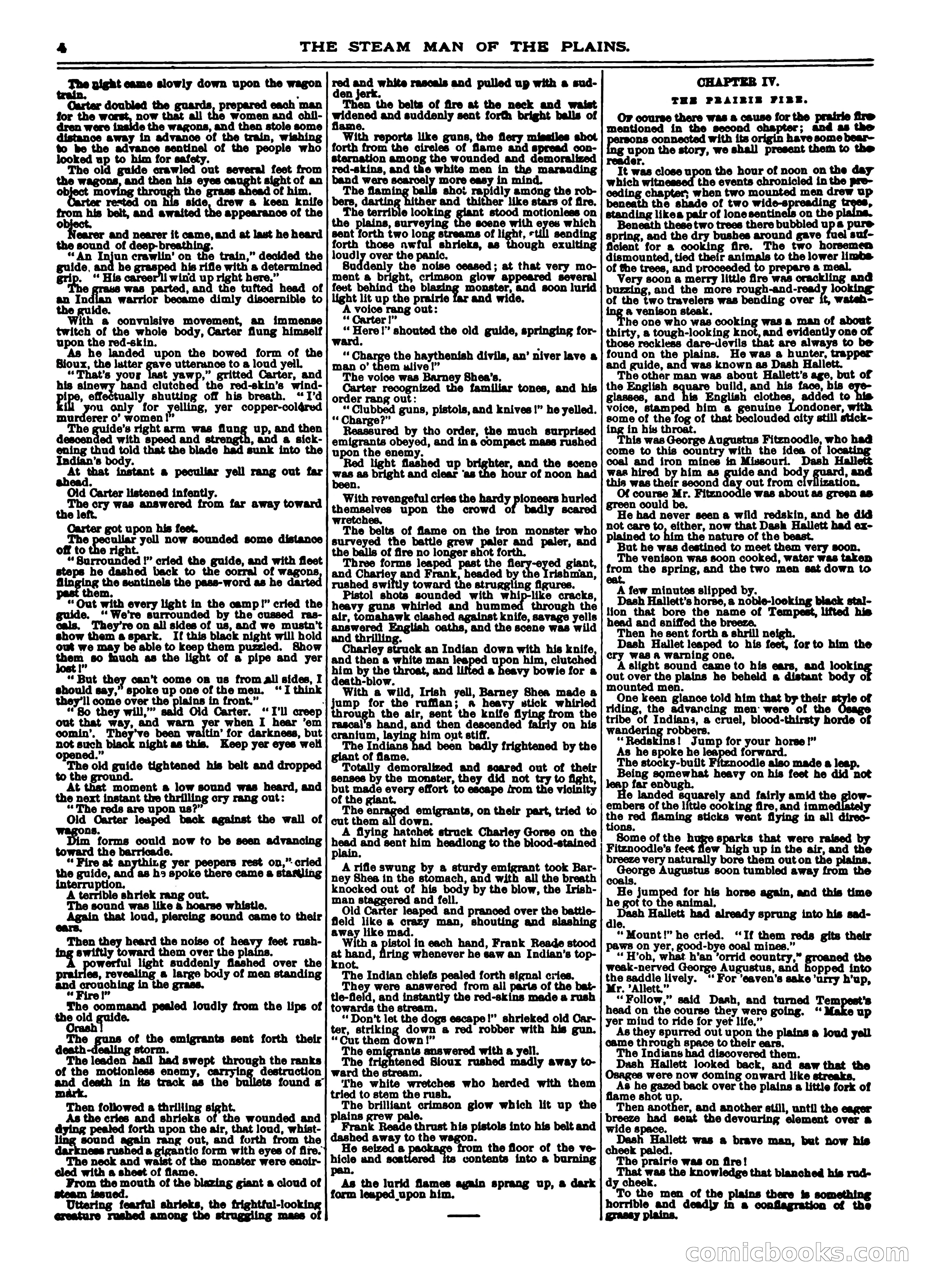 Frank Reade Library No. 12: Frank Reade and His Steam Man of the Plains — page 4 of 24