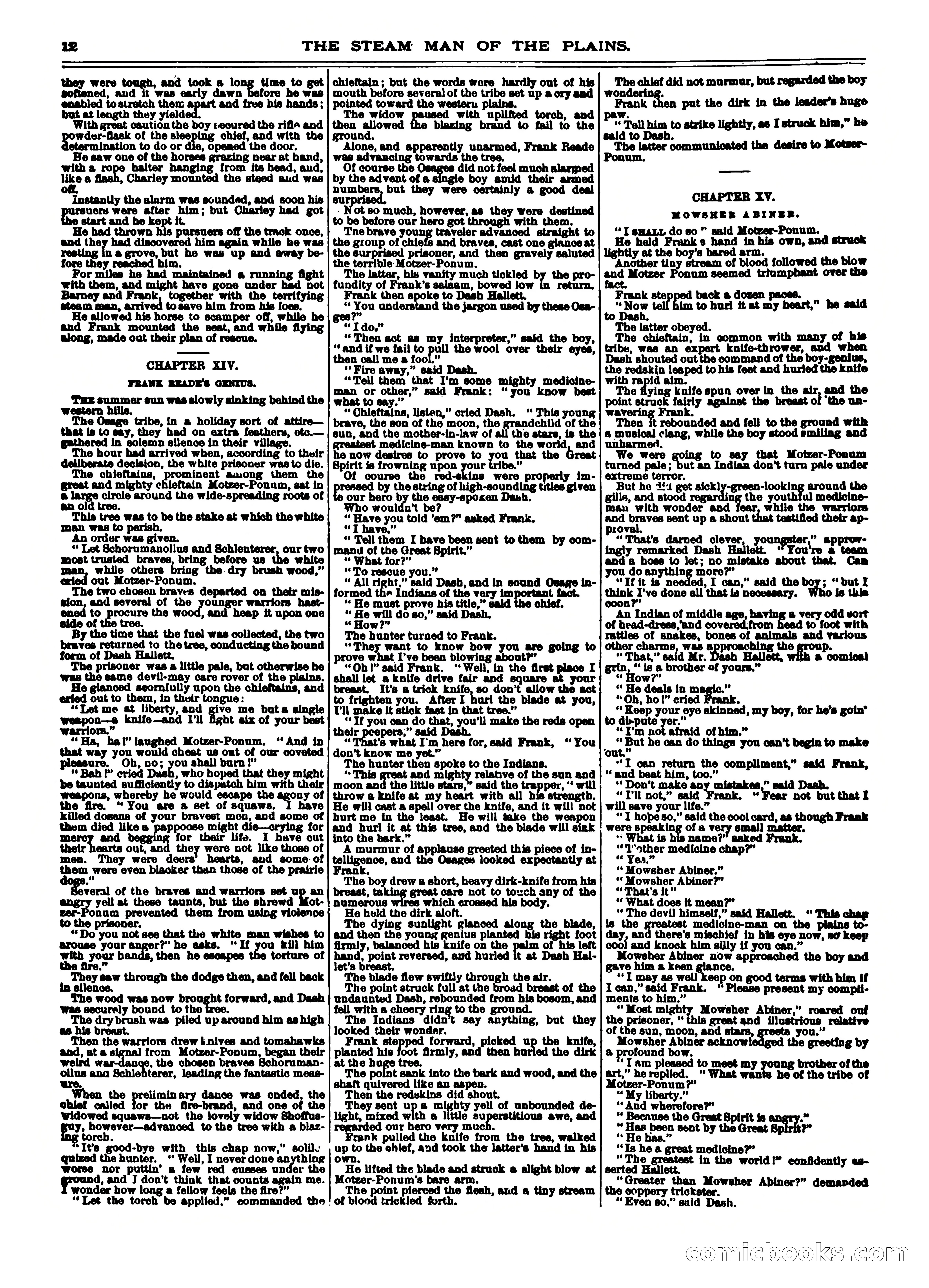 Frank Reade Library No. 12: Frank Reade and His Steam Man of the Plains — page 12 of 24