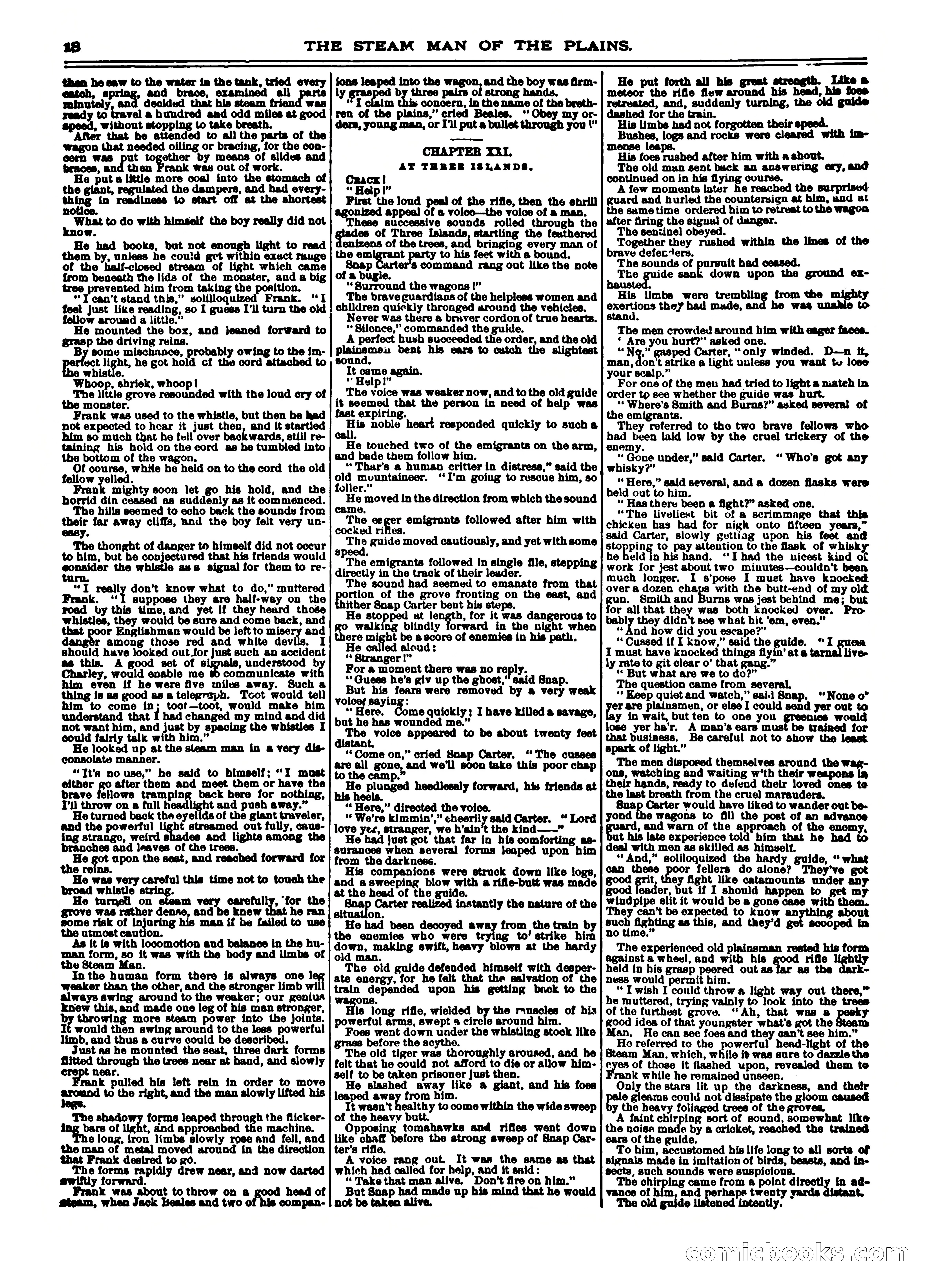 Frank Reade Library No. 12: Frank Reade and His Steam Man of the Plains — page 18 of 24