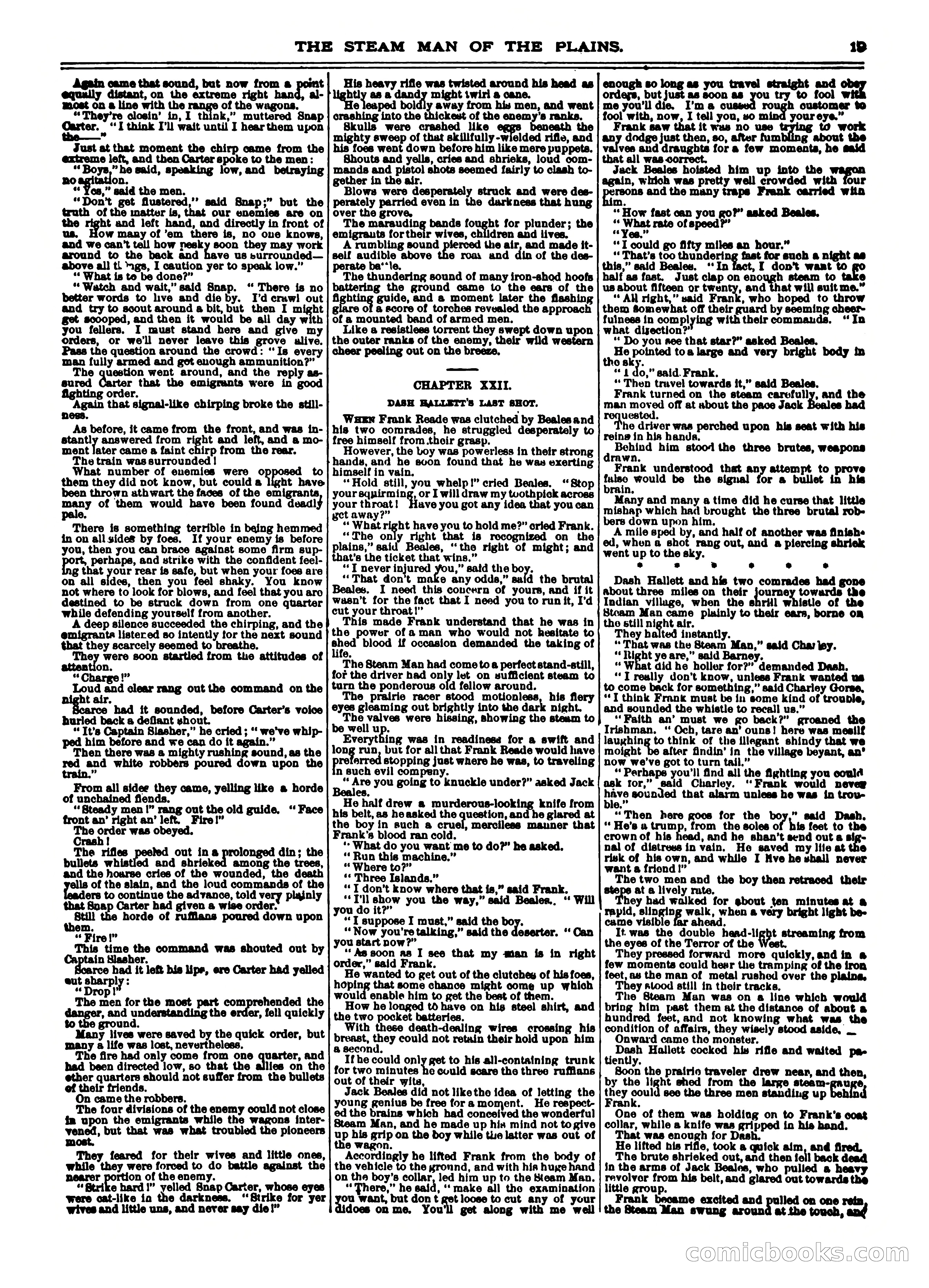 Frank Reade Library No. 12: Frank Reade and His Steam Man of the Plains — page 19 of 24