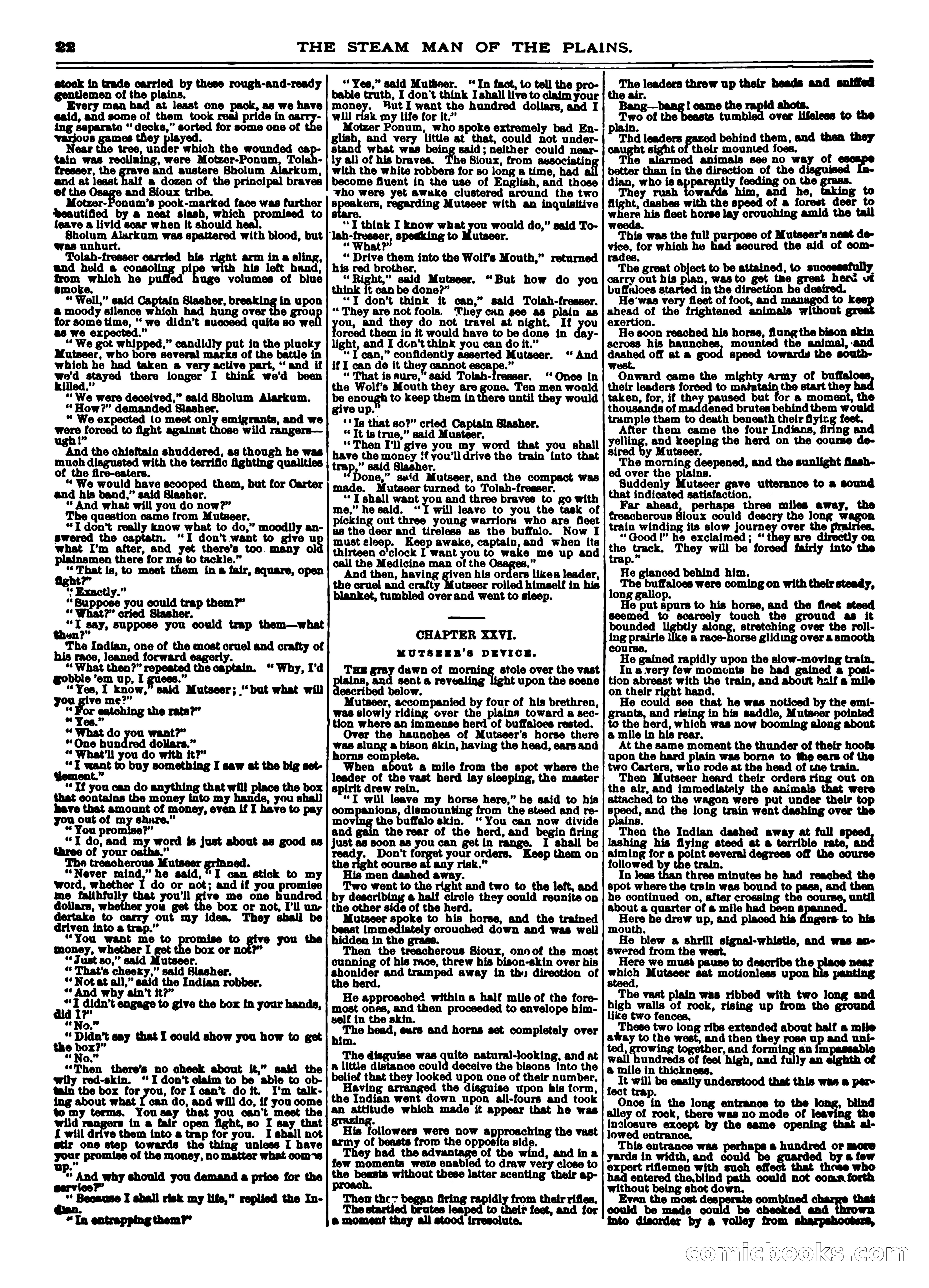 Frank Reade Library No. 12: Frank Reade and His Steam Man of the Plains — page 22 of 24