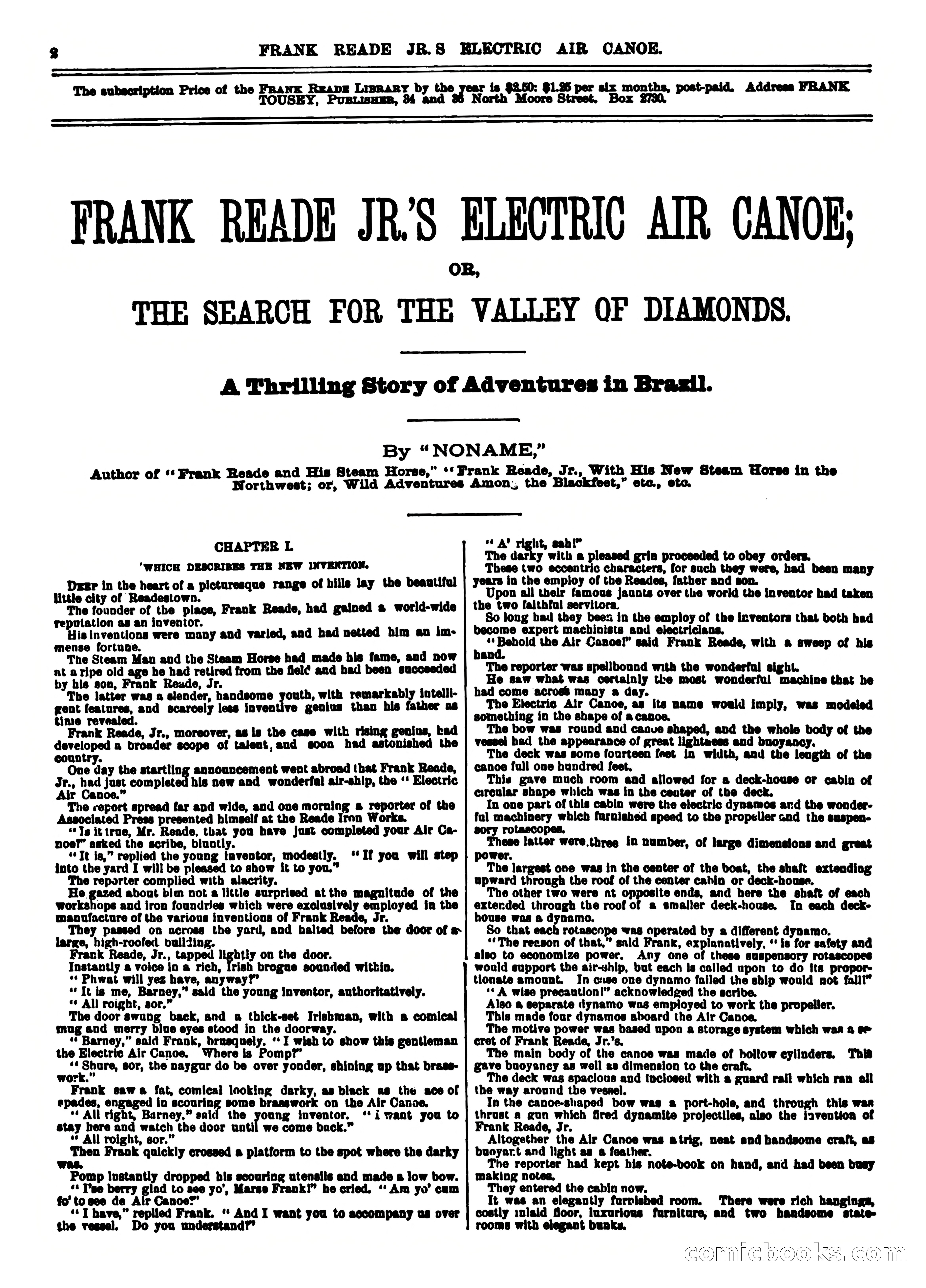 Frank Reade Library, No. 15 — page 2 of 16