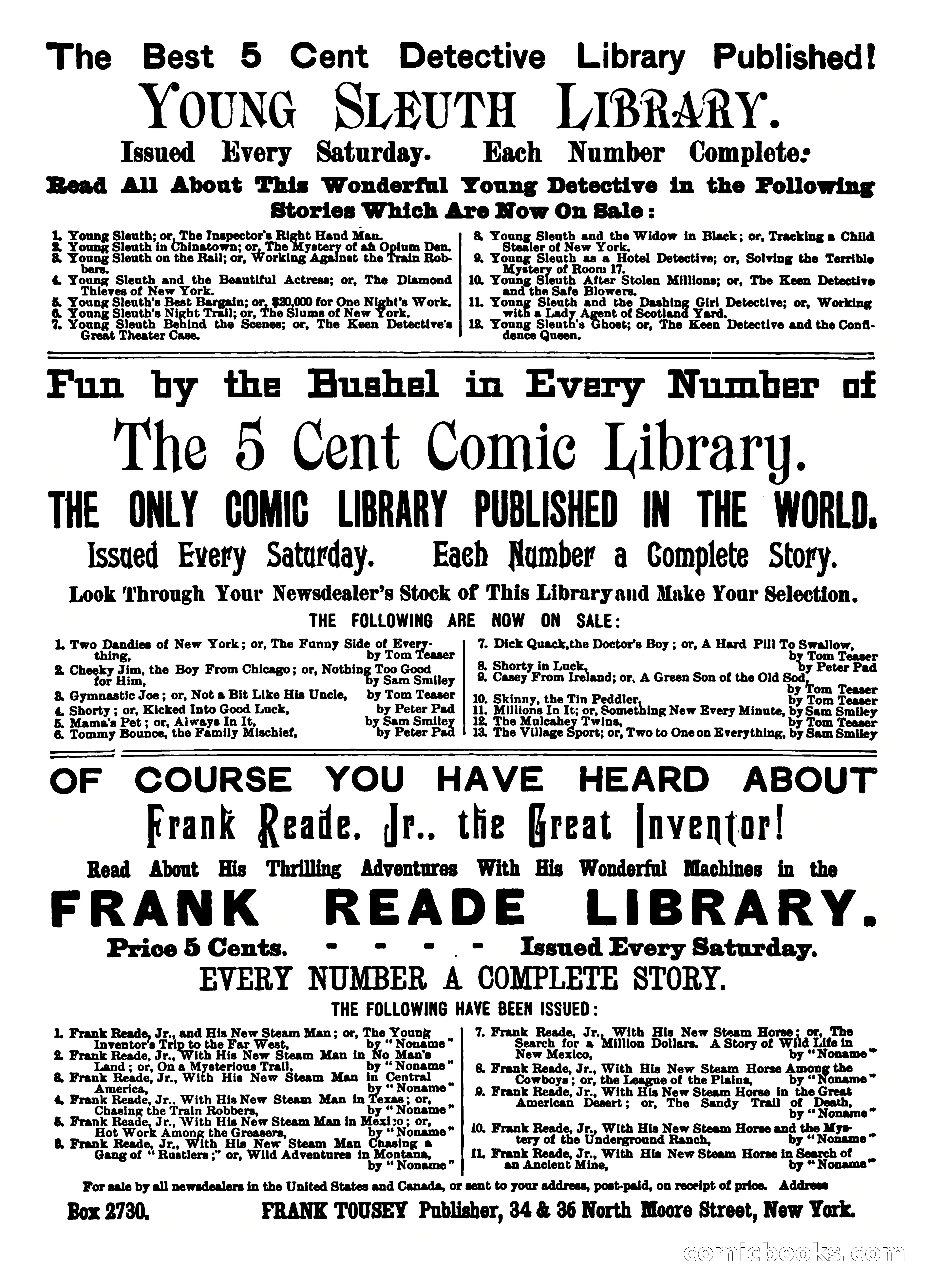 Frank Reade Library, No. 15 — page 16 of 16