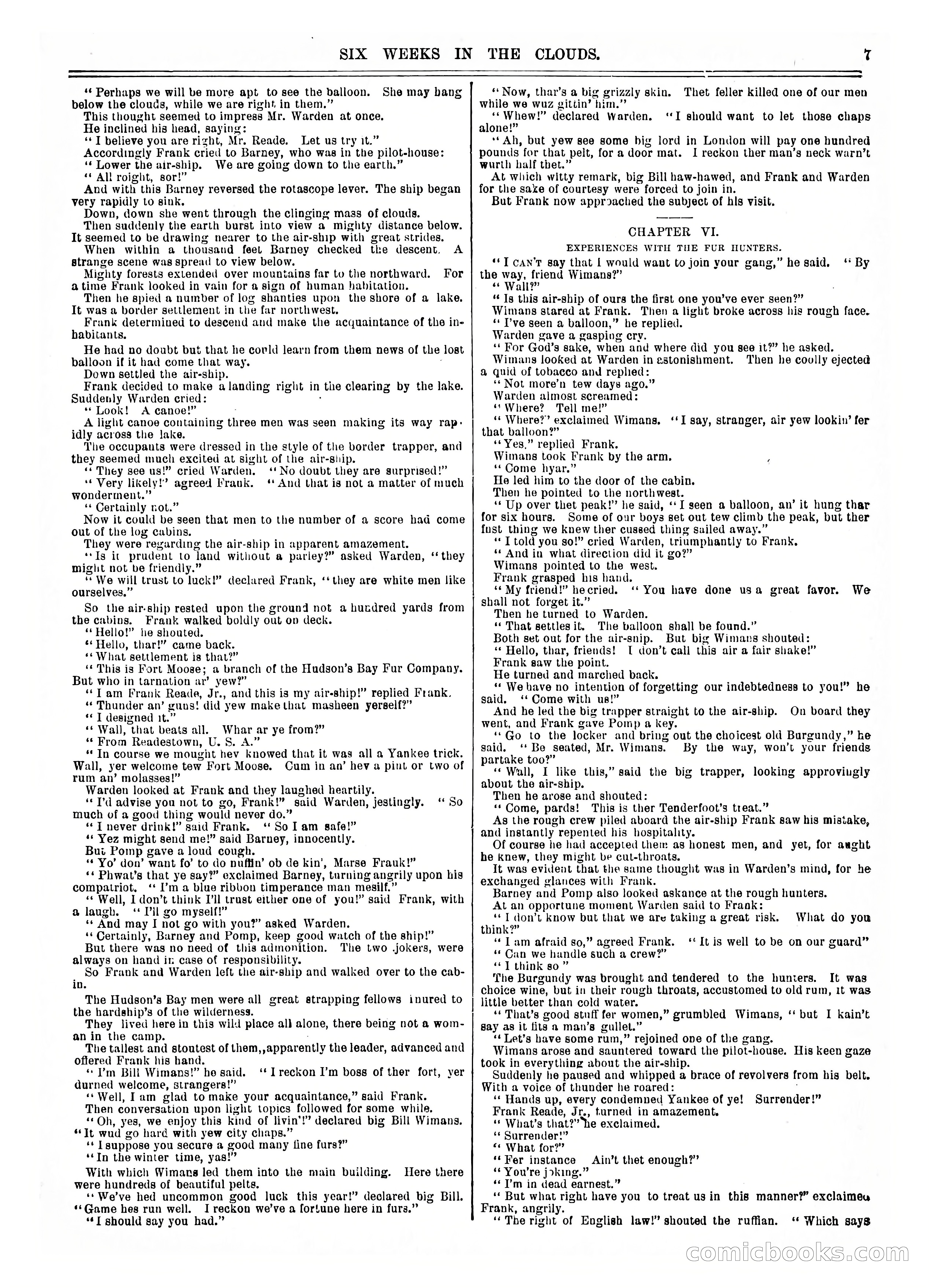 Frank Reade Library No. 73: Six Weeks in the Clouds — page 7 of 400