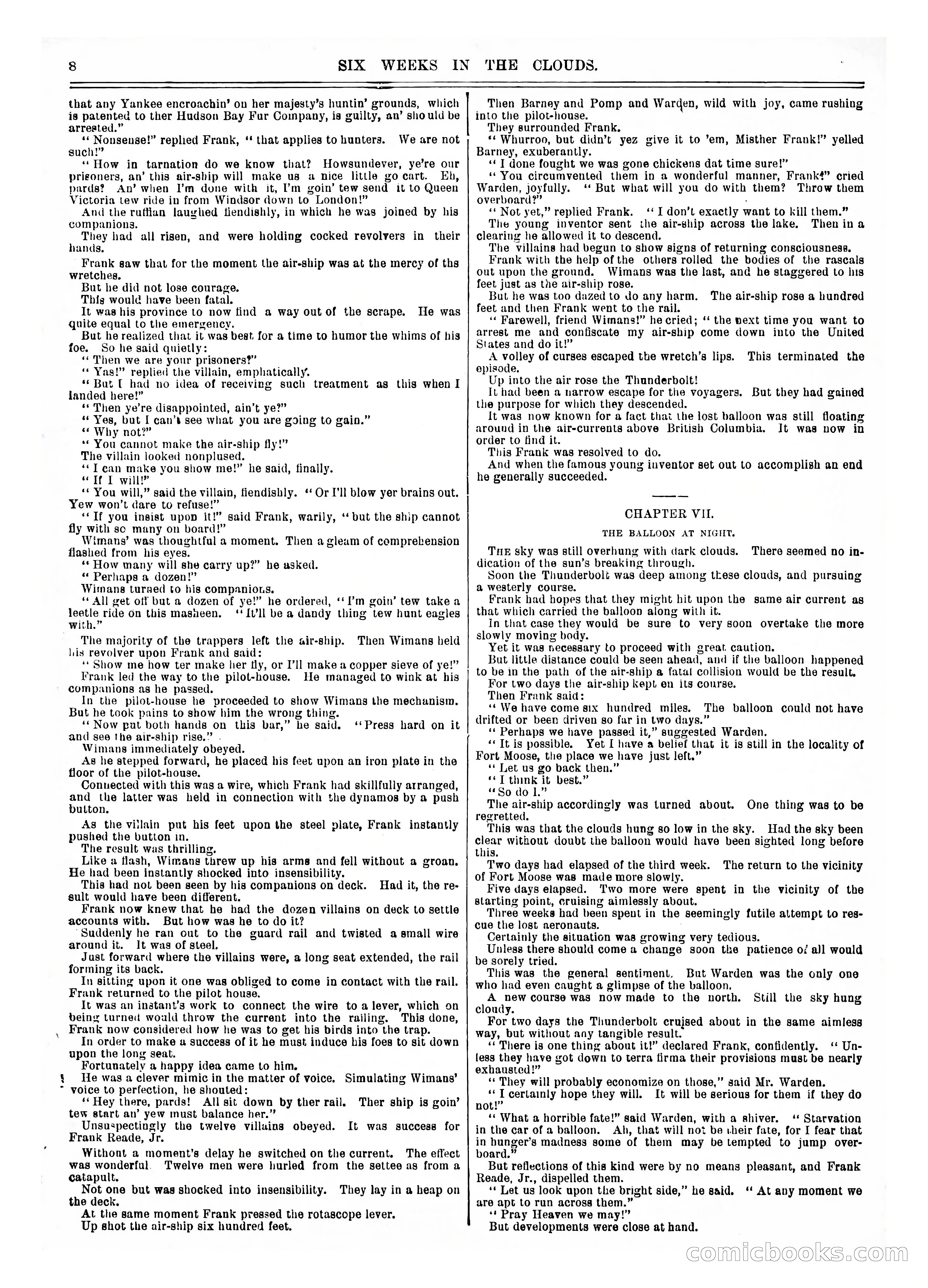 Frank Reade Library No. 73: Six Weeks in the Clouds — page 8 of 400