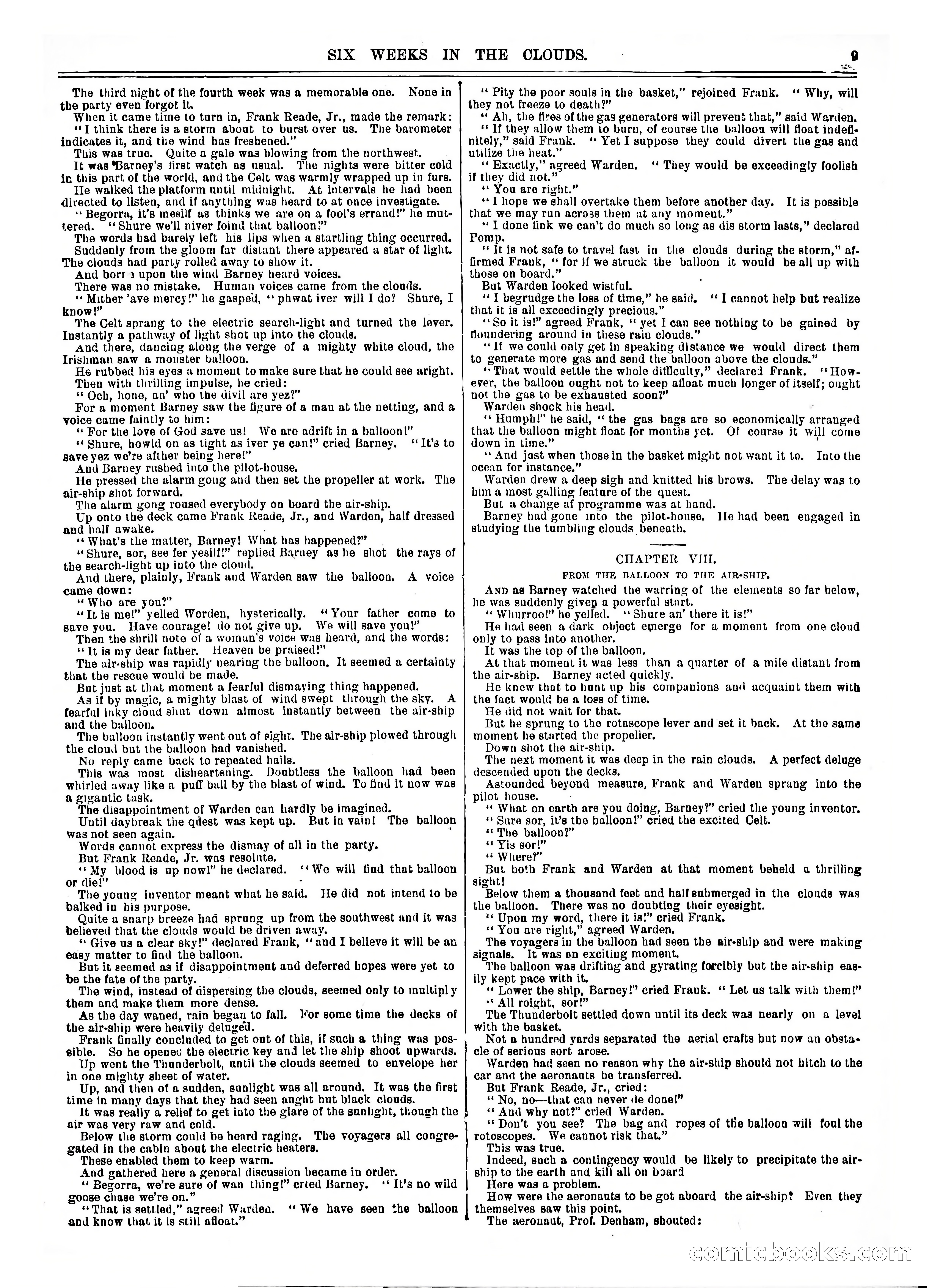 Frank Reade Library No. 73: Six Weeks in the Clouds — page 9 of 400